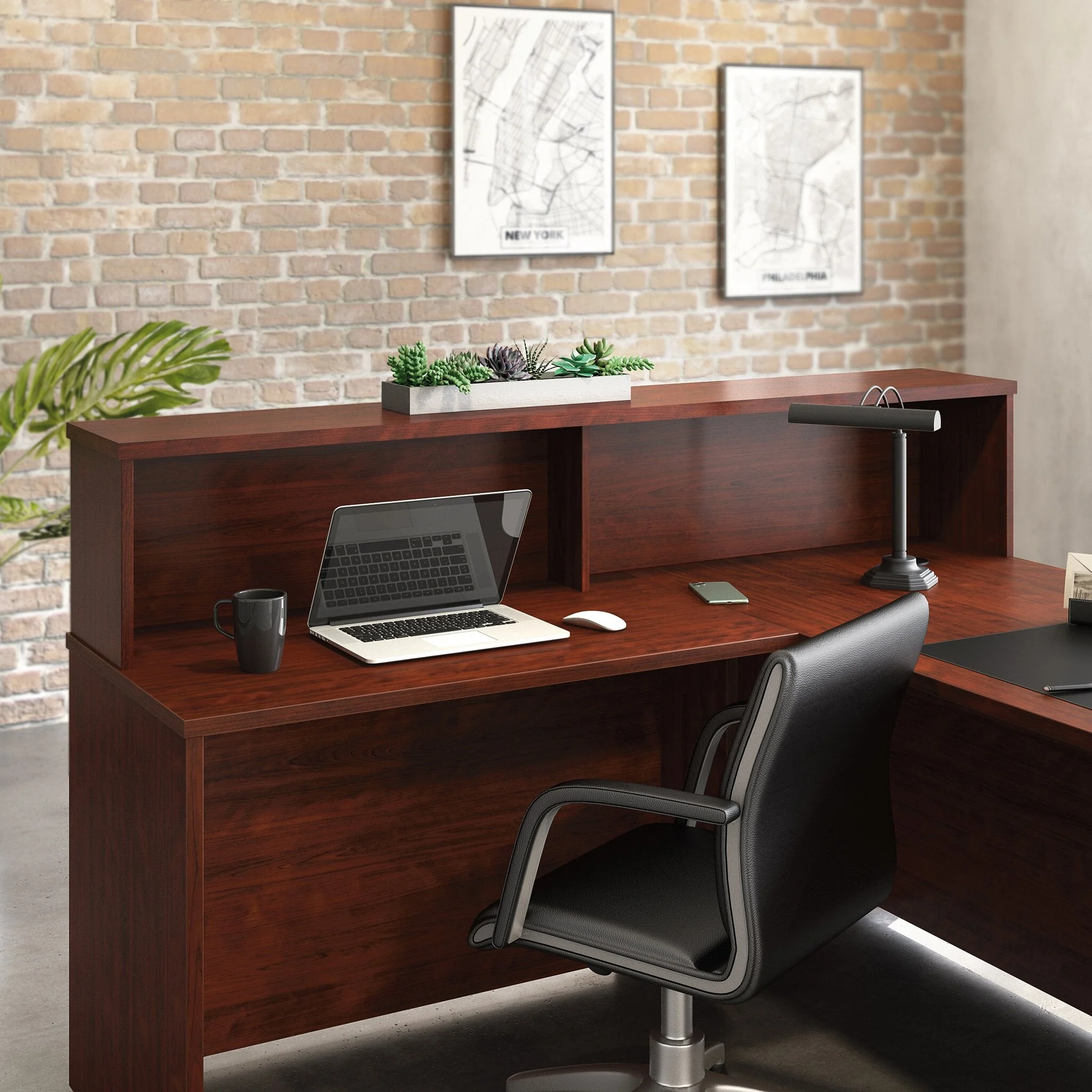Sentinel Commercial Grade Reception Hutch - Classic Cherry - Image 4
