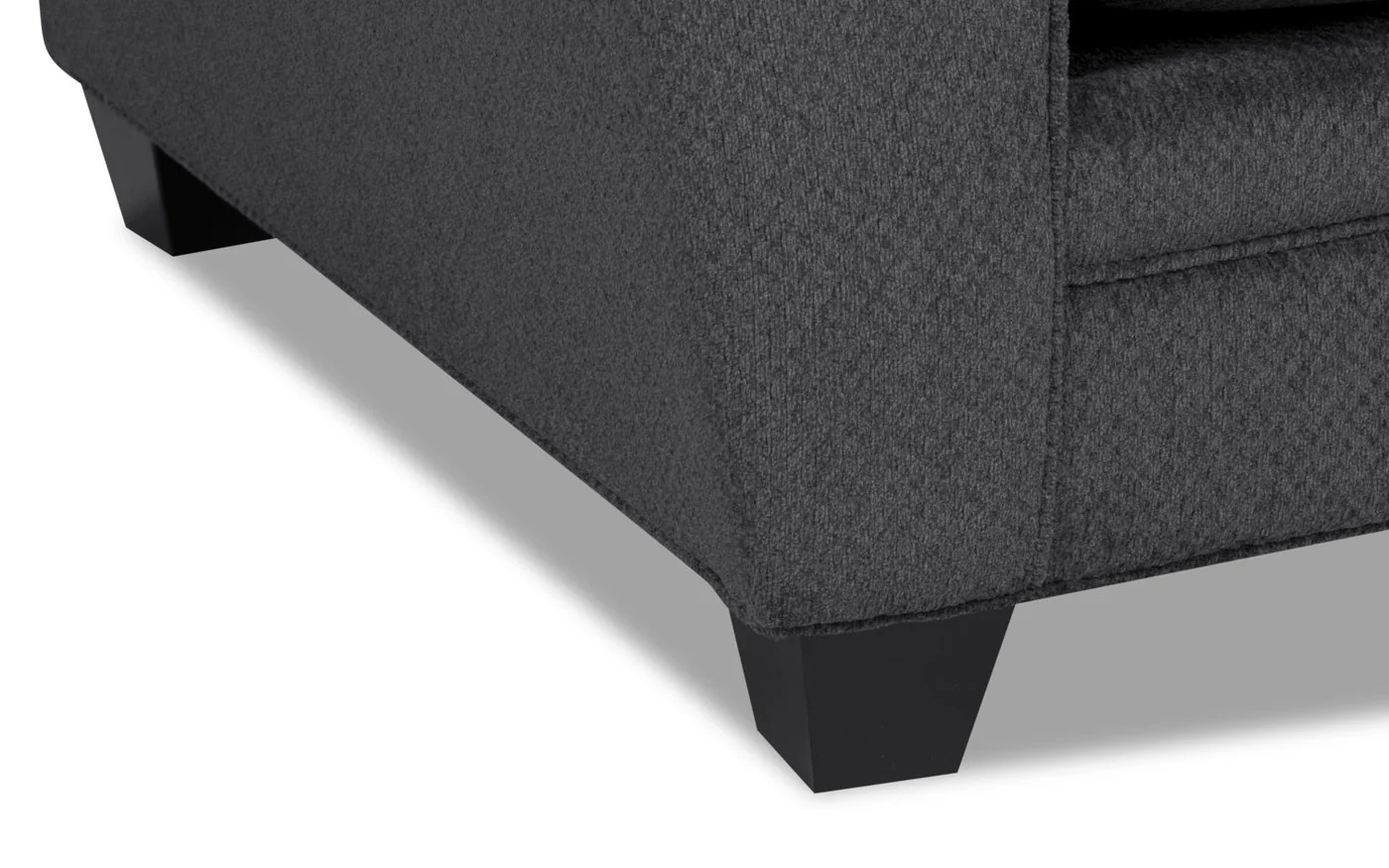 Sherwood Chenille Condo Sofa - Charcoal - Image 6