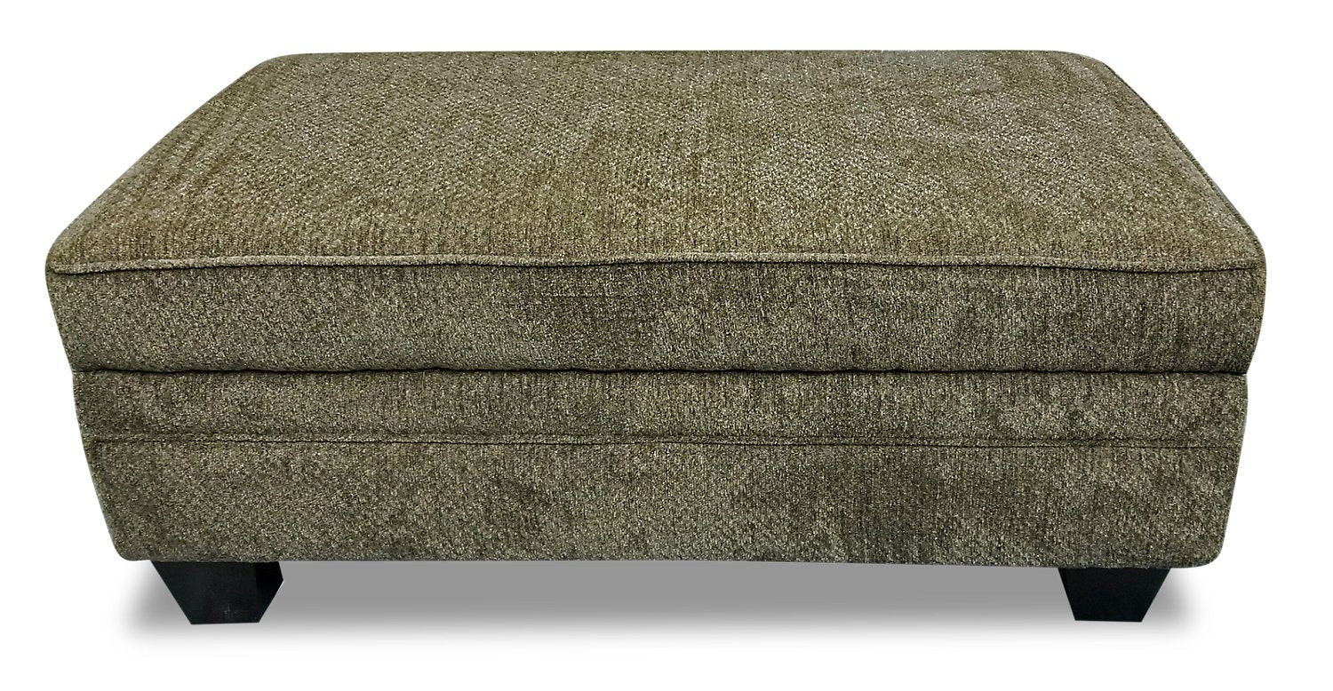 Sherwood Chenille Ottoman - Brown - Image 3
