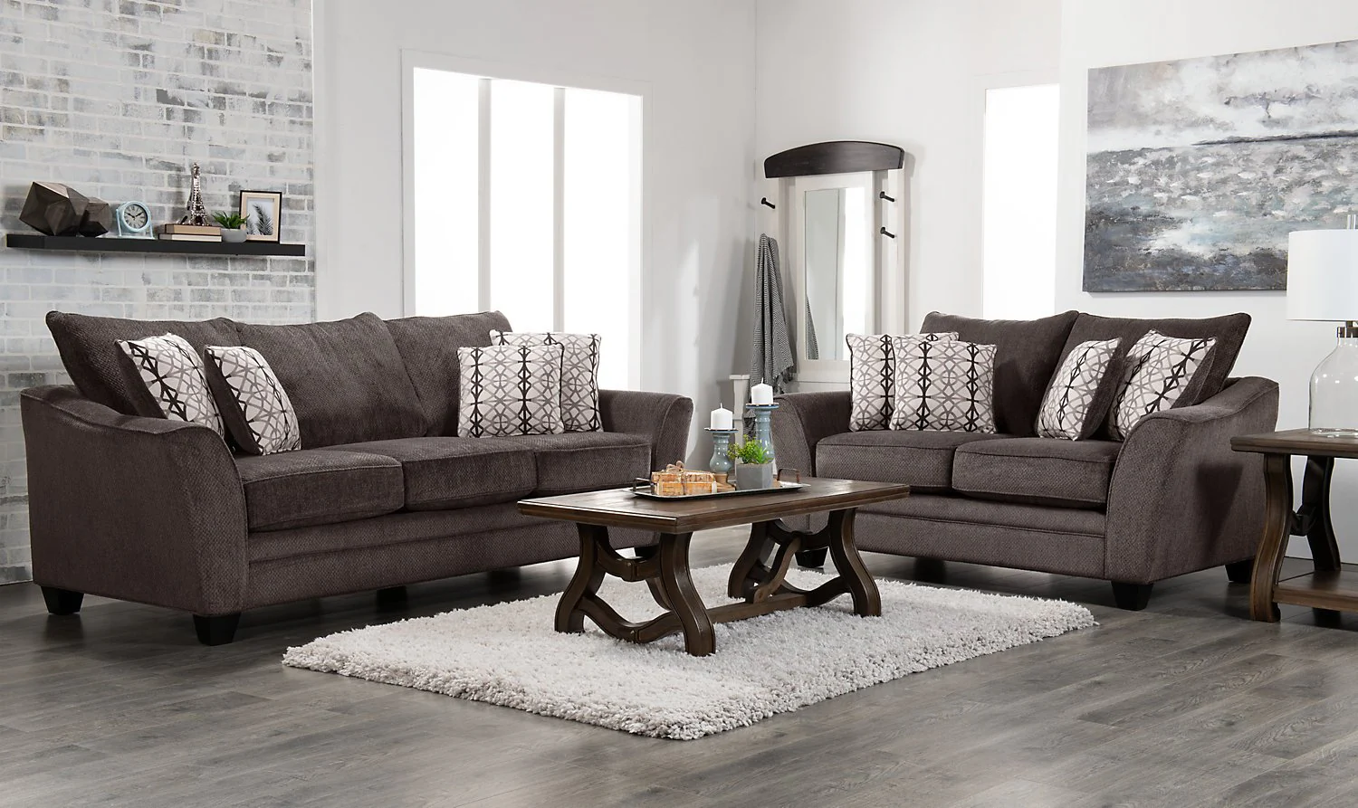Sherwood Chenille Queen-Size Sofa Bed - Brown - Image 5