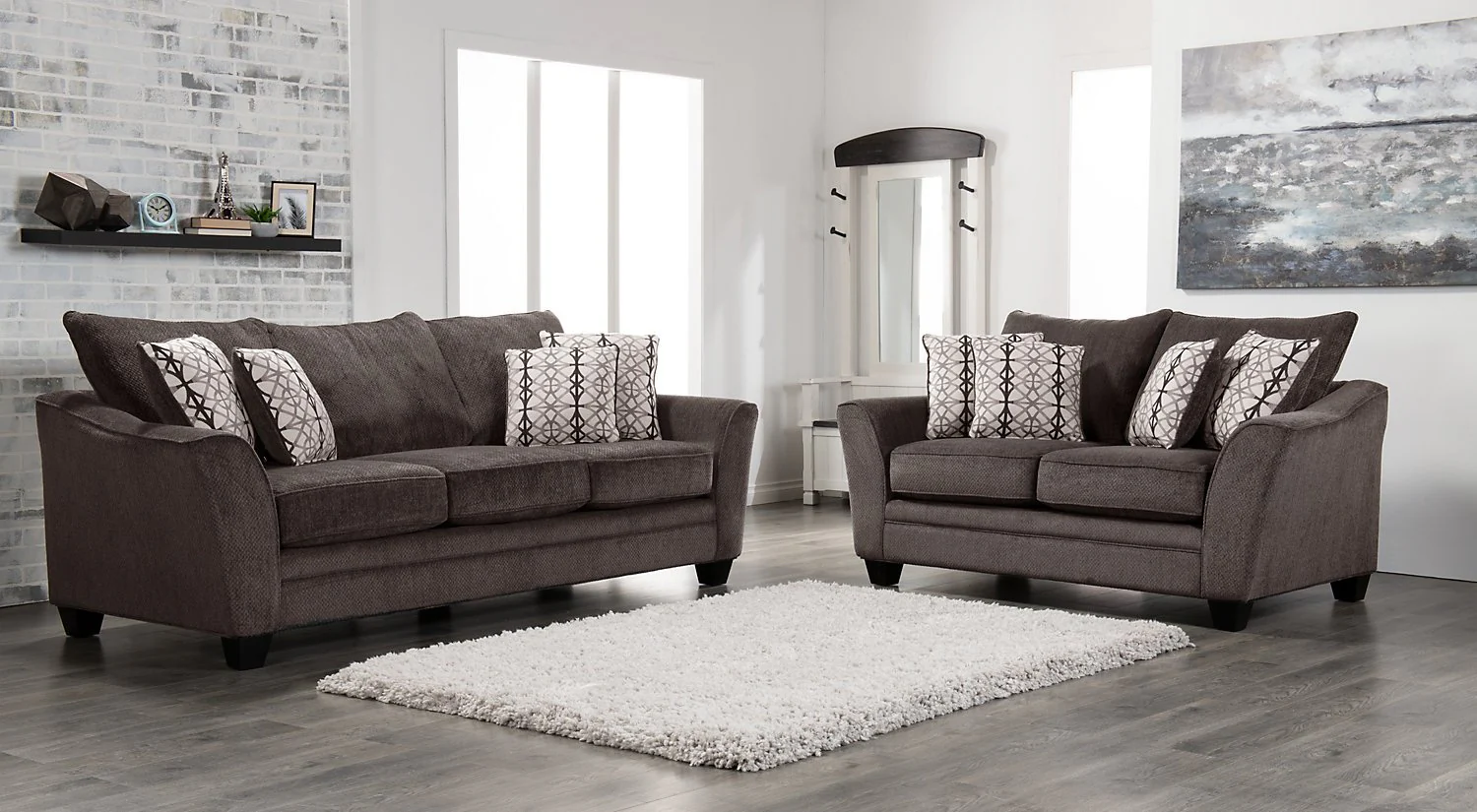 Sherwood Chenille Queen-Size Sofa Bed - Brown - Image 6