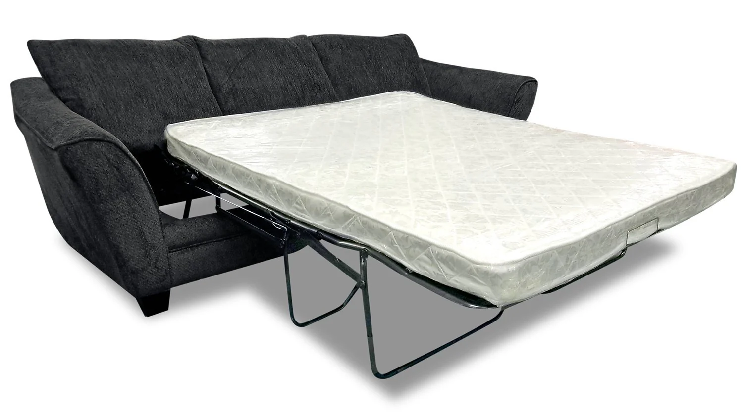 Sherwood Chenille Queen-Size Sofa Bed - Charcoal - Image 3