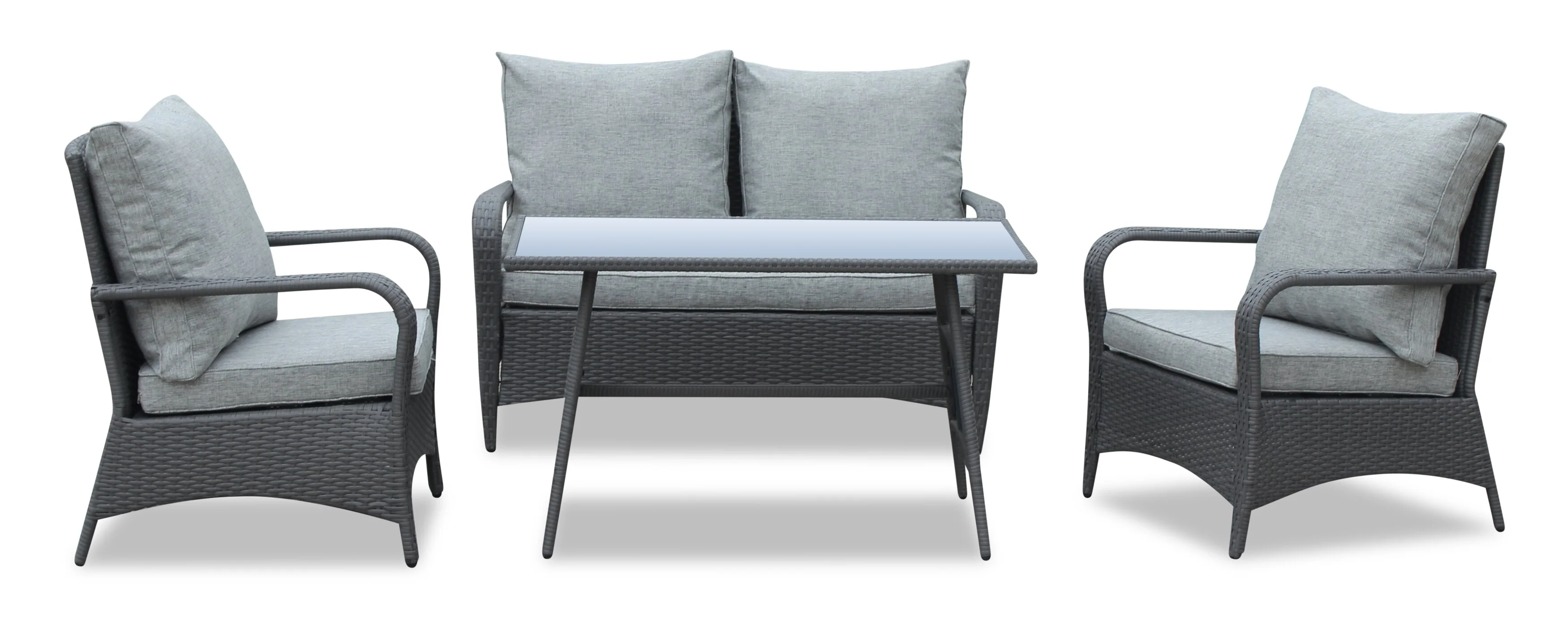 Singapore 4-Piece Conversation Set - Grey - Image 3