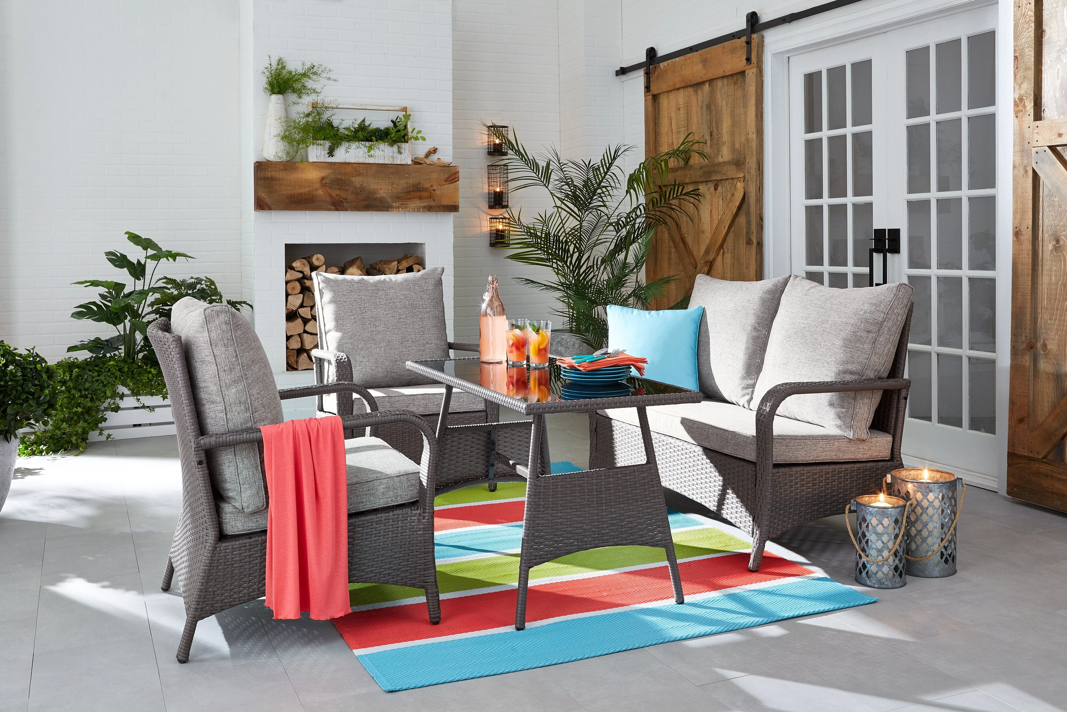 Singapore 4-Piece Conversation Set - Grey - Image 9