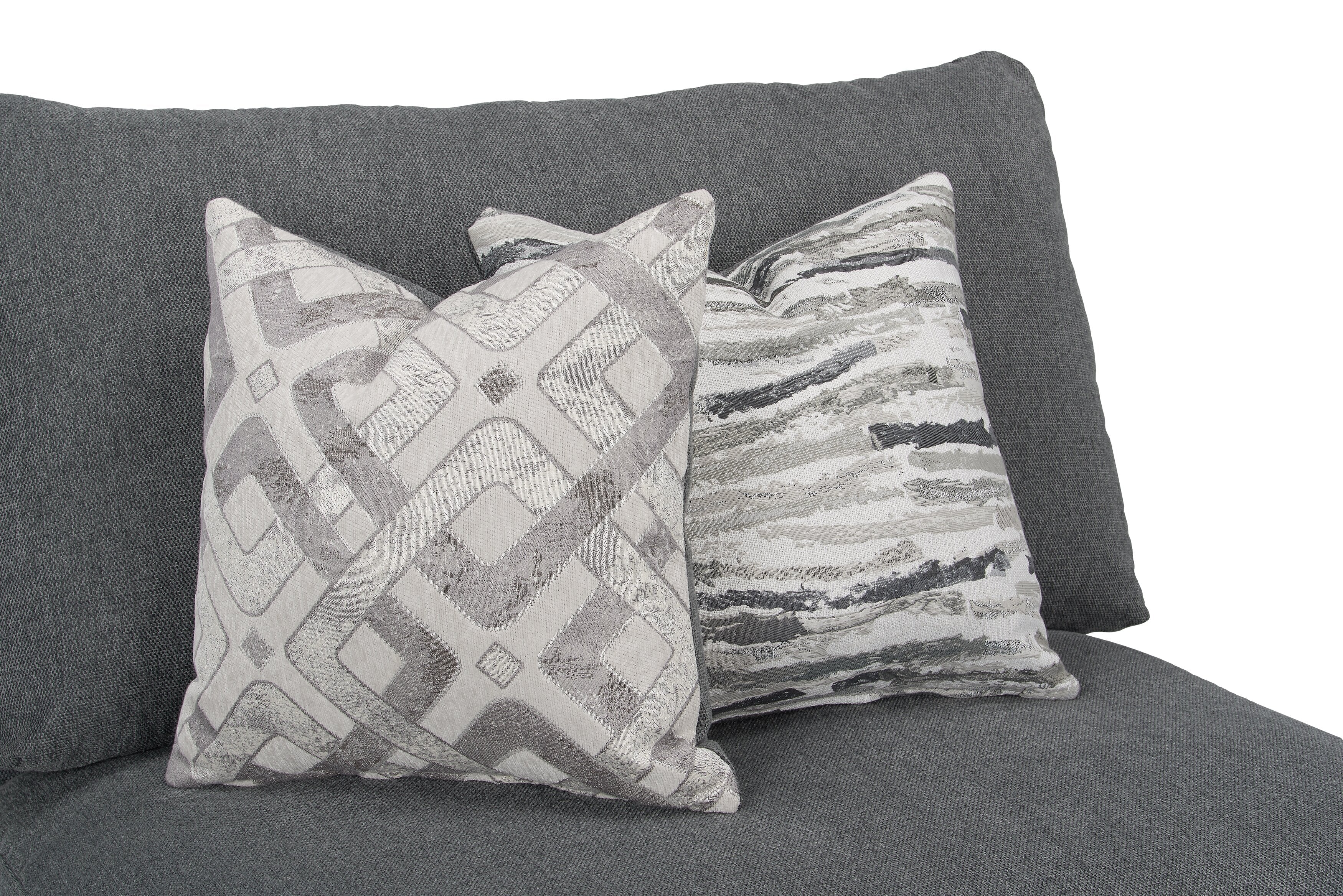 Skye Linen-Look Fabric 5-Piece Modular Sectional with 3 Corner Chairs - Charcoal - Image 4