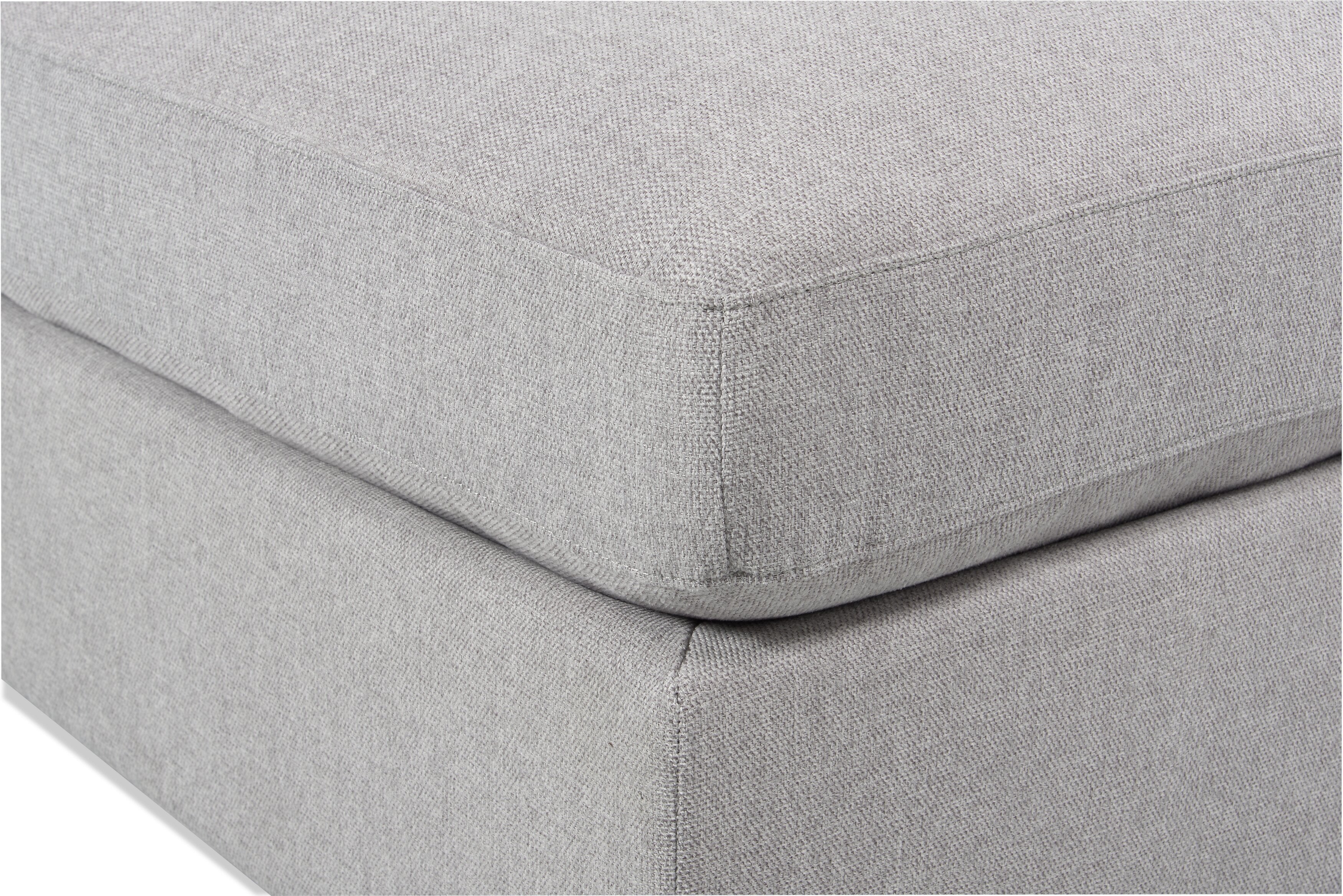 Skye Linen-Look Fabric 5-Piece Modular Sectional with 3 Corner Chairs - Light Grey - Image 4