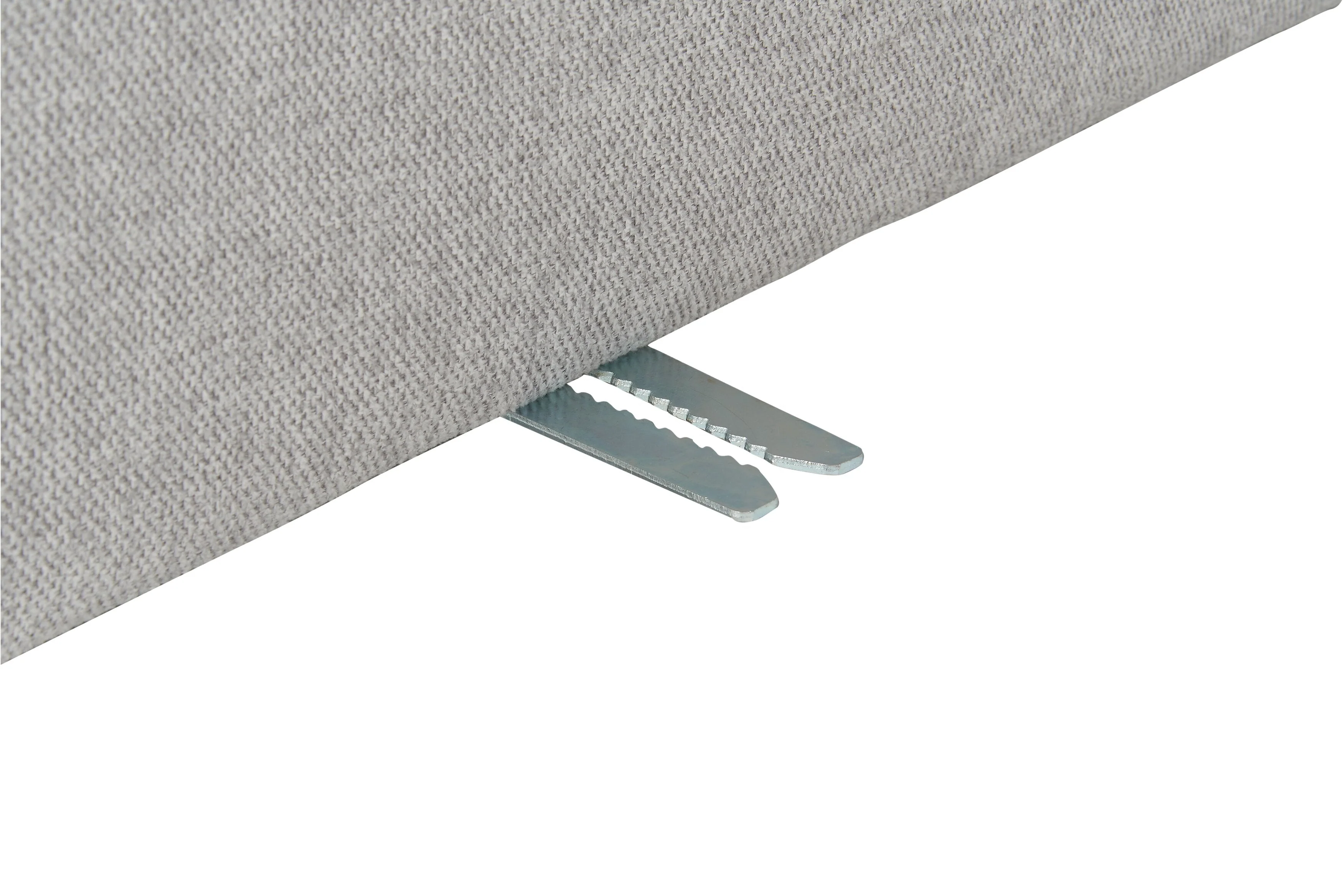 Skye Linen-Look Fabric 5-Piece Modular Sectional with 4 Armless Chairs - Light Grey - Image 7