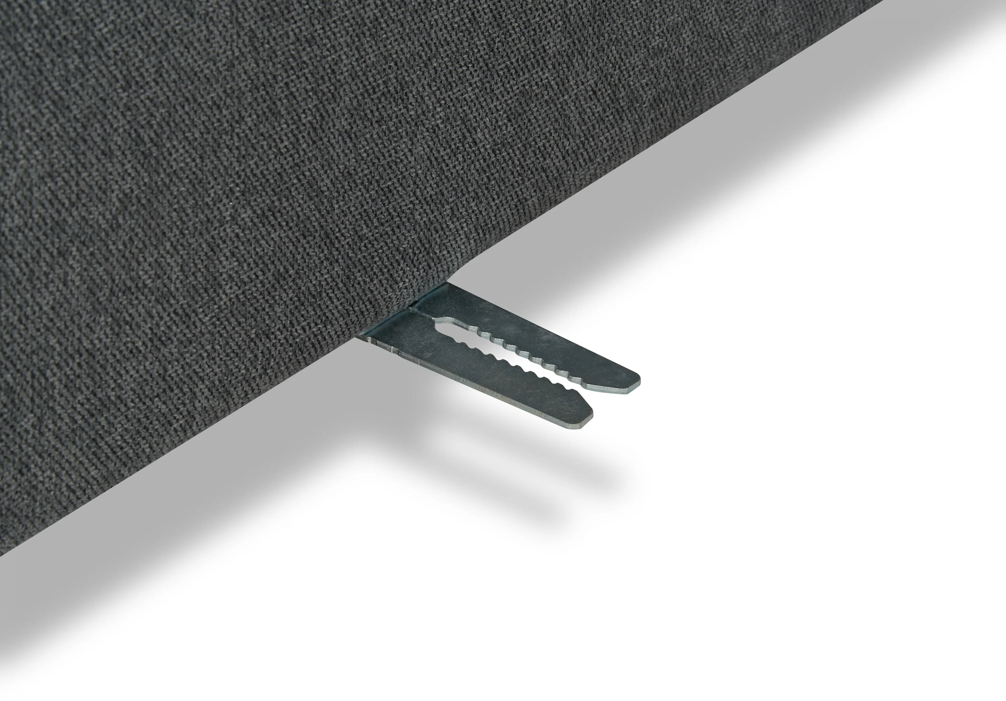 Skye Linen-Look Fabric Modular Armless Chair - Charcoal - Image 6