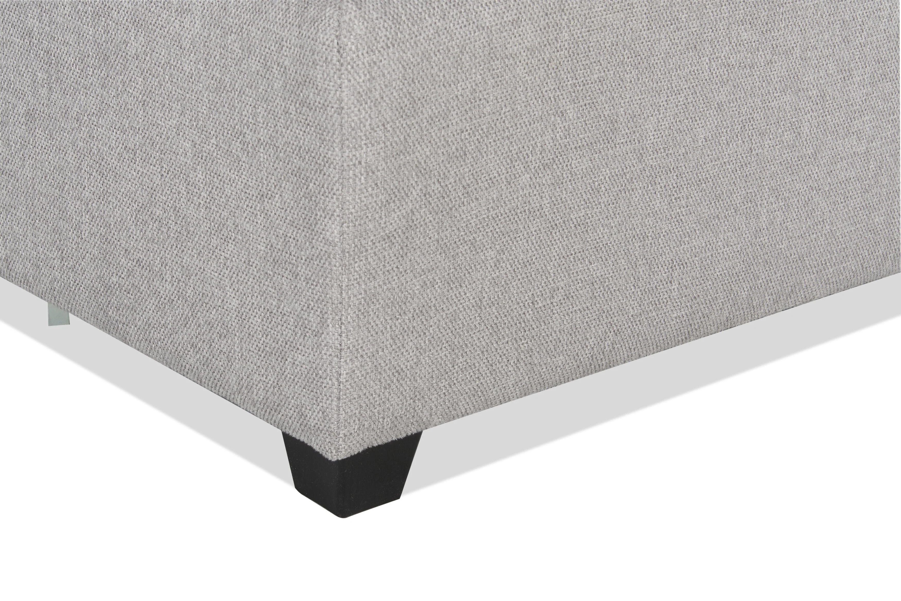 Skye Linen-Look Fabric Modular Armless Chair - Light Grey - Image 5
