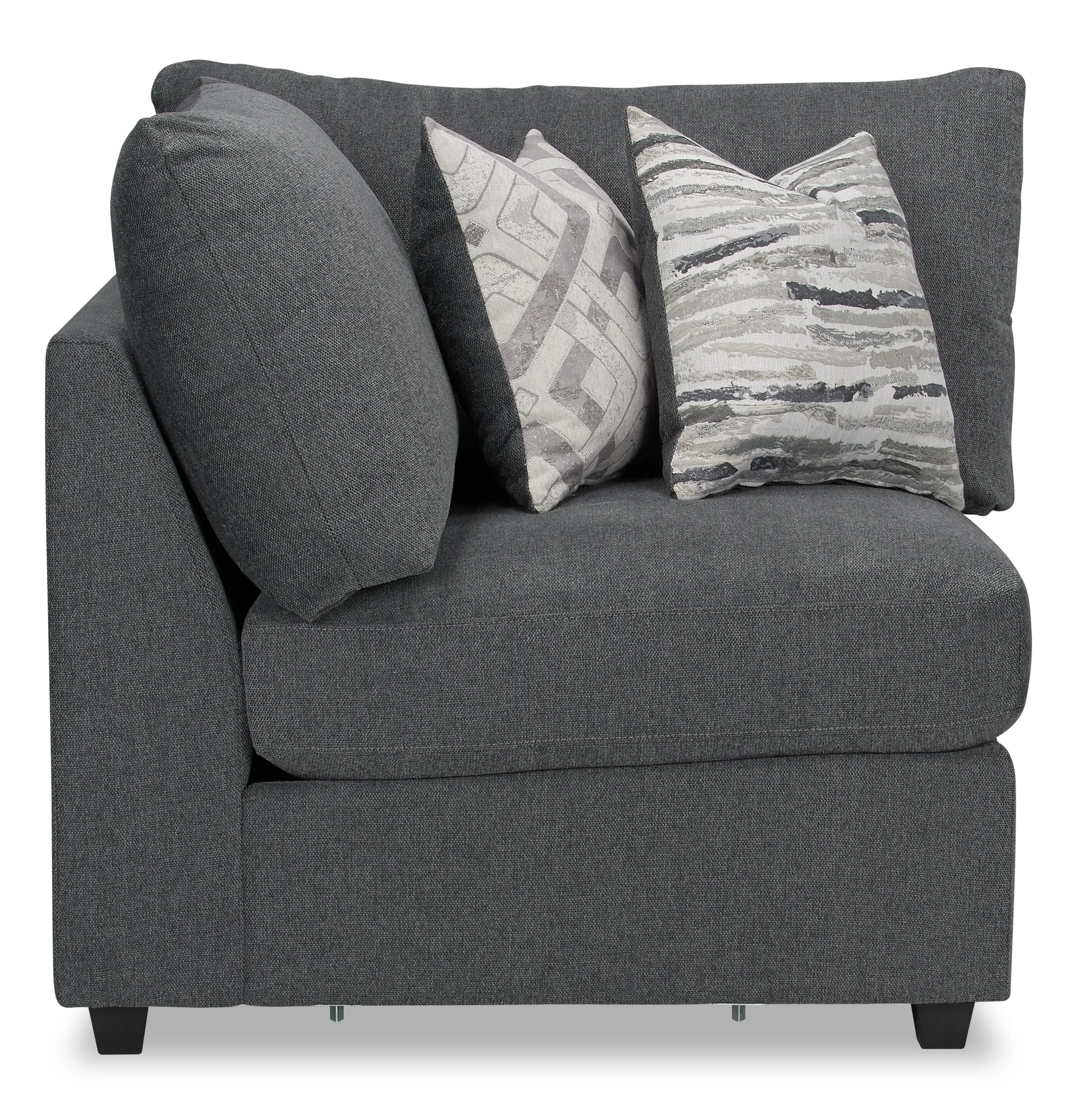 Skye Linen-Look Fabric Modular Corner Chair - Charcoal