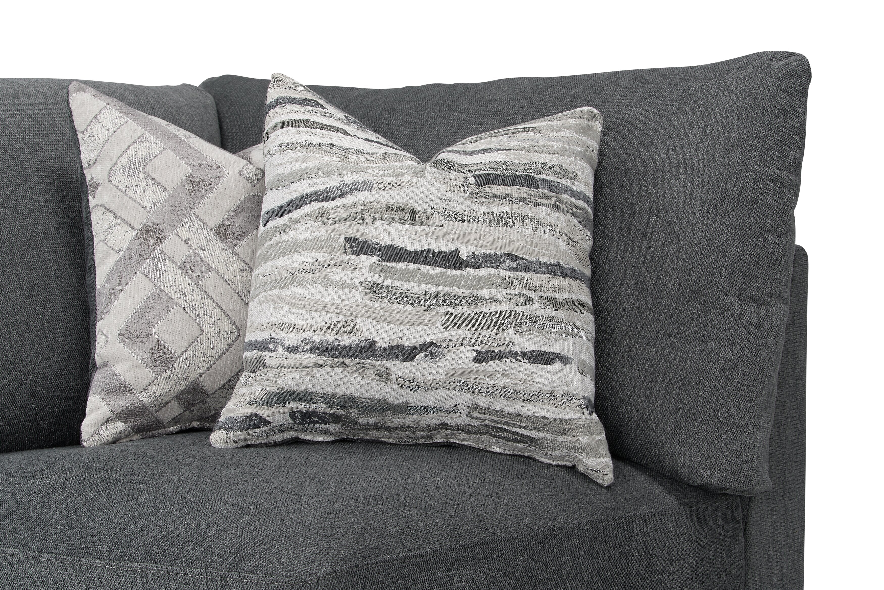 Skye Linen-Look Fabric Modular Corner Chair - Charcoal - Image 4