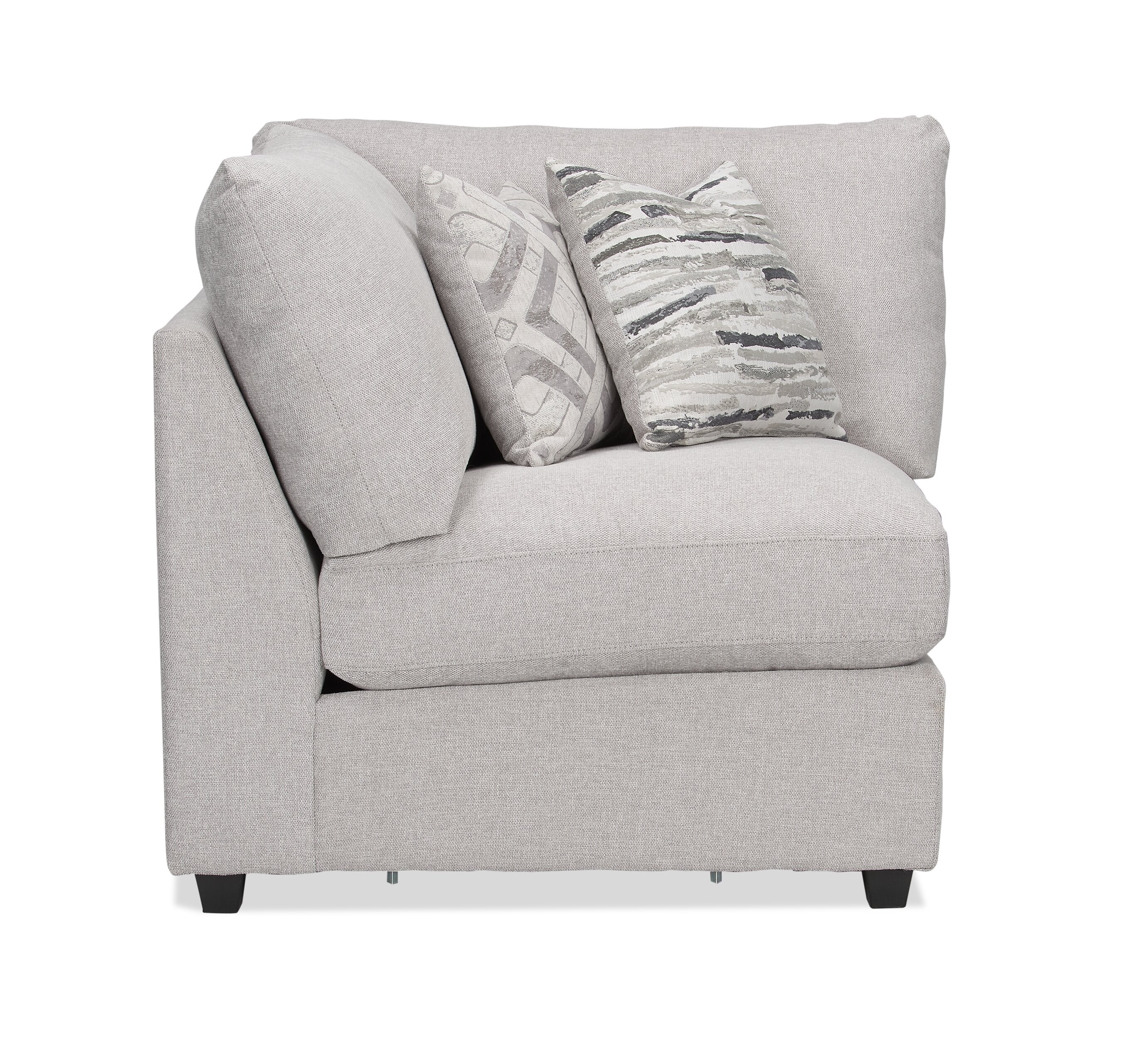 Skye Linen-Look Fabric Modular Corner Chair - Light Grey