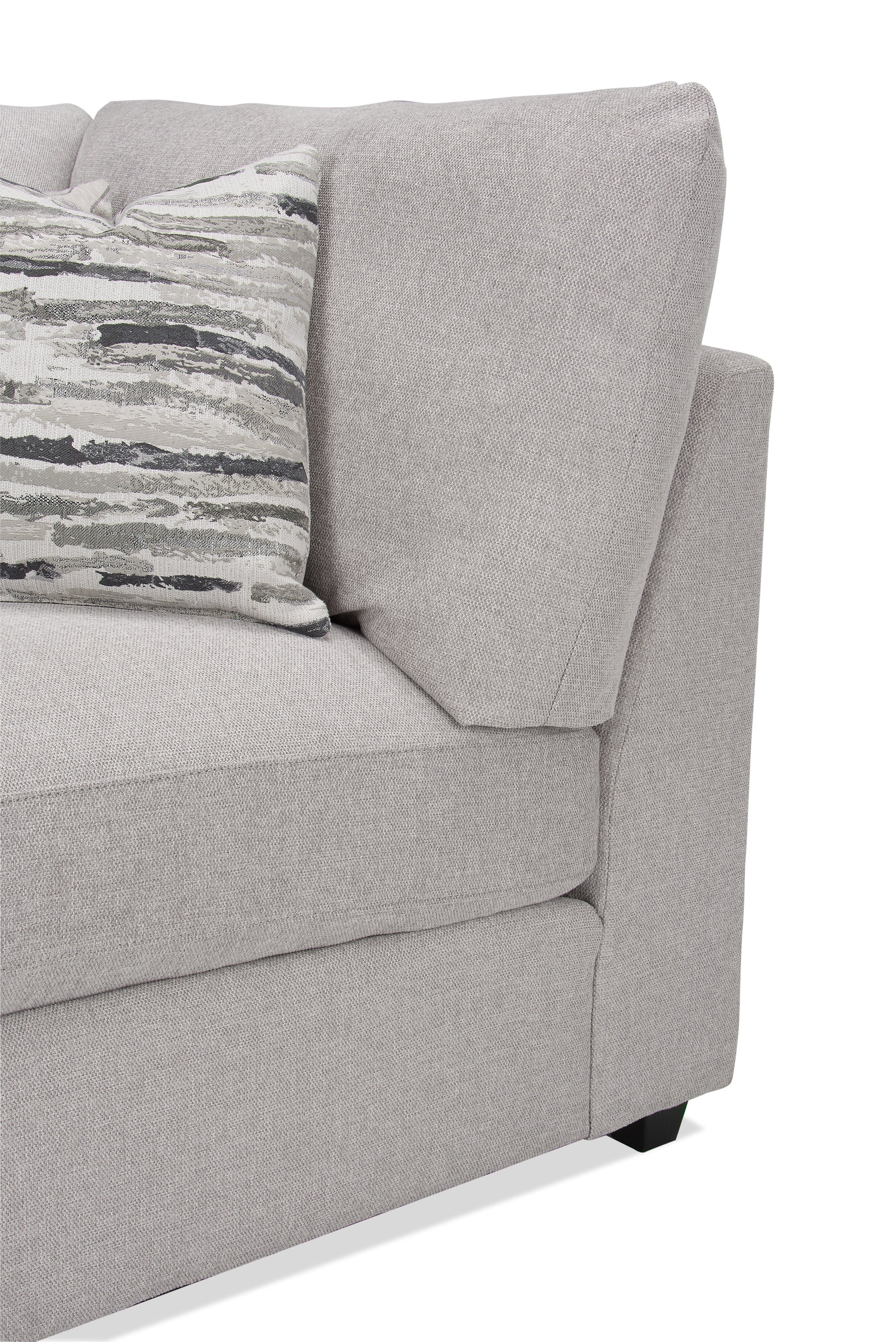 Skye Linen-Look Fabric Modular Corner Chair - Light Grey - Image 2