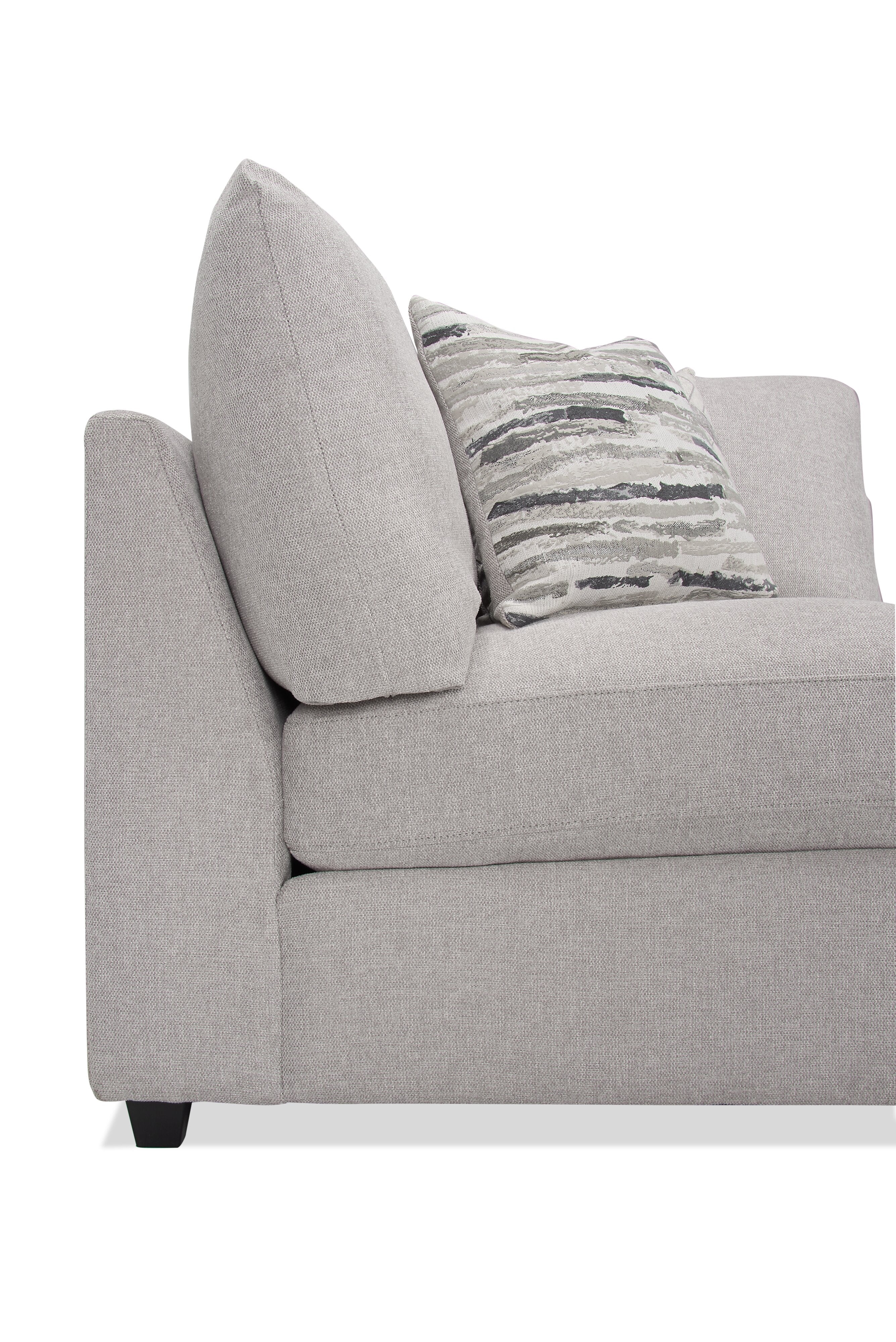 Skye Linen-Look Fabric Modular Corner Chair - Light Grey - Image 3