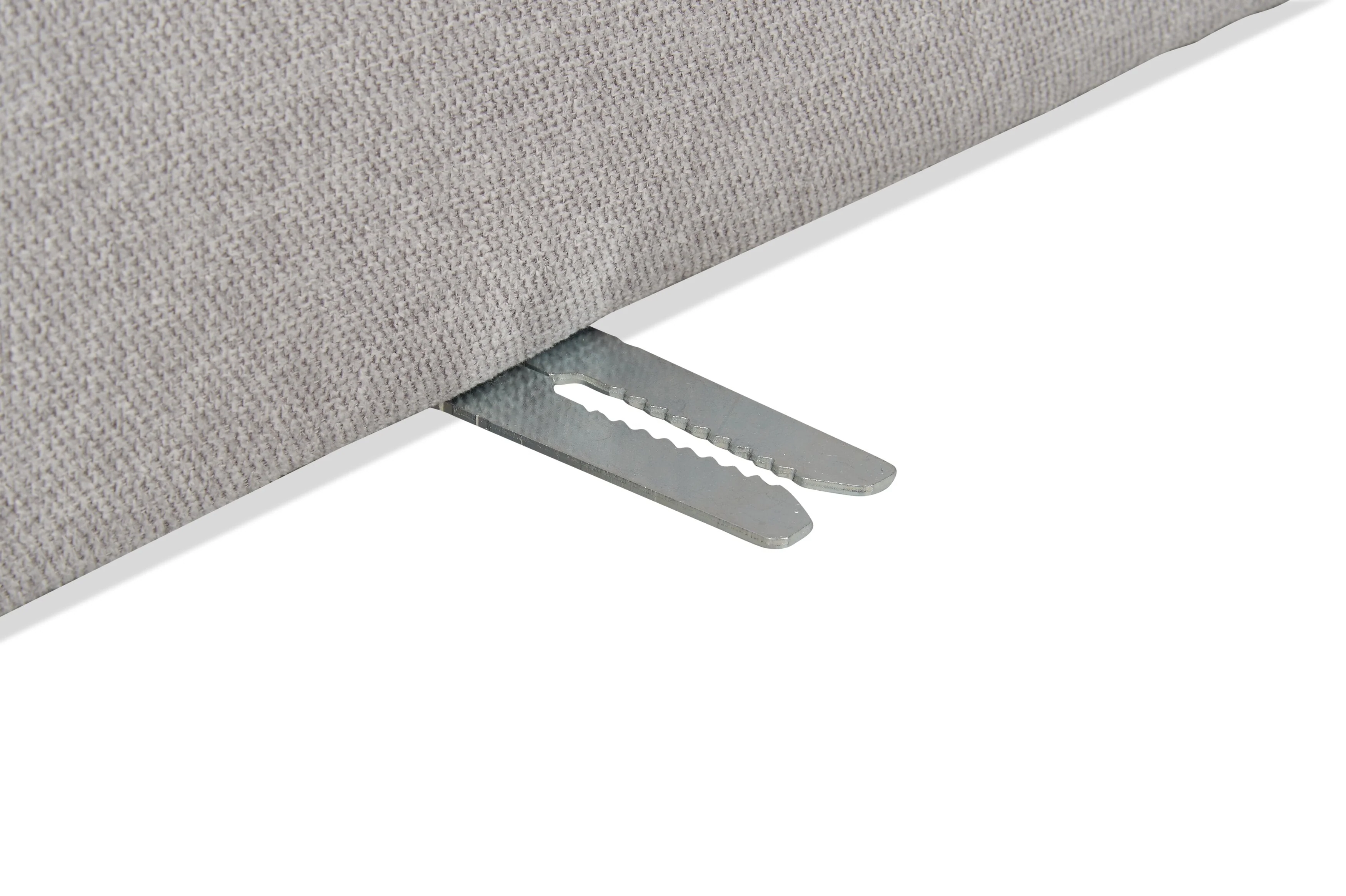 Skye Linen-Look Fabric Modular Corner Chair - Light Grey - Image 5