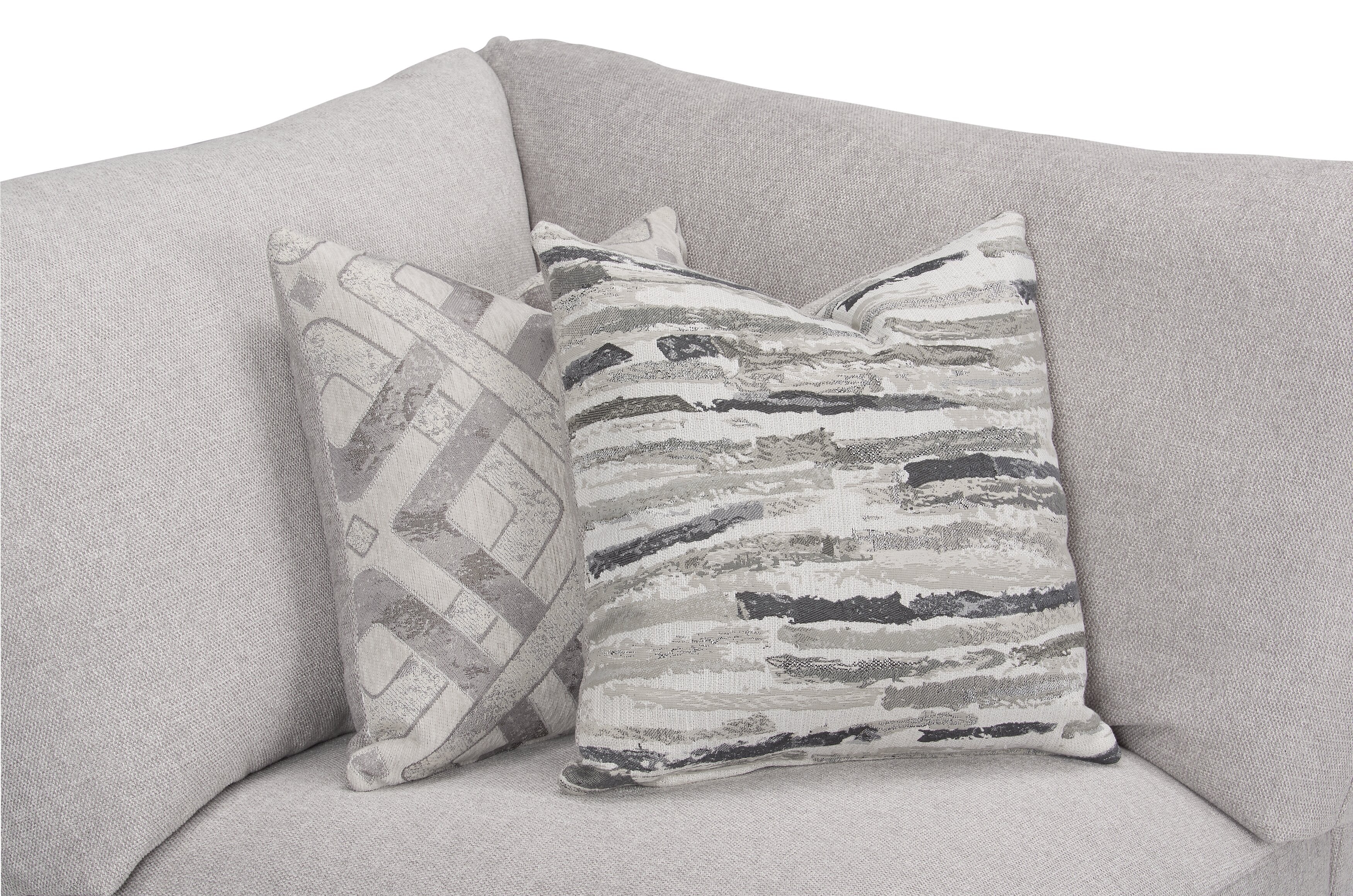 Skye Linen-Look Fabric Modular Corner Chair - Light Grey - Image 8