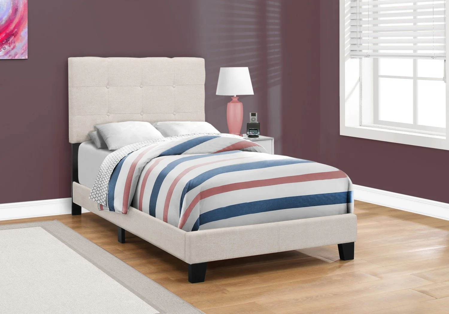Smylie Twin Bed - Beige - Image 2
