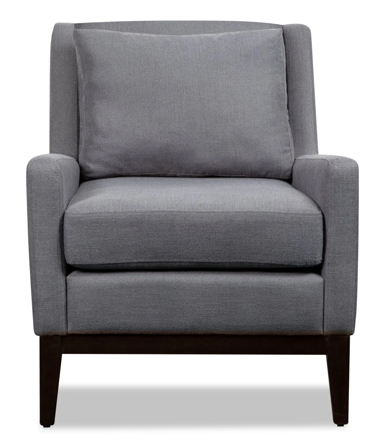 Soa Linen-Look Fabric Accent Chair - Dark Grey - Image 2