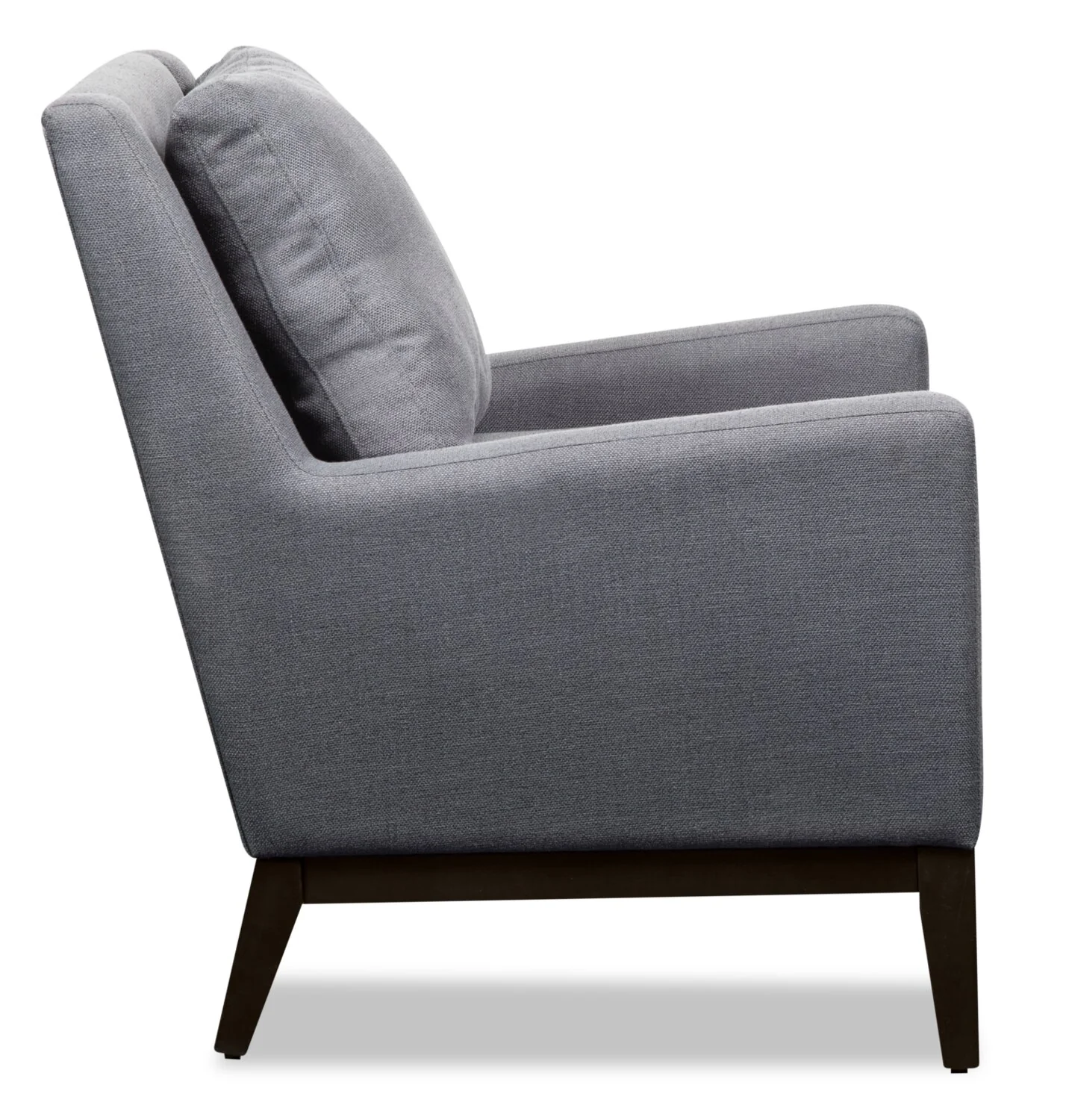 Soa Linen-Look Fabric Accent Chair - Dark Grey - Image 3