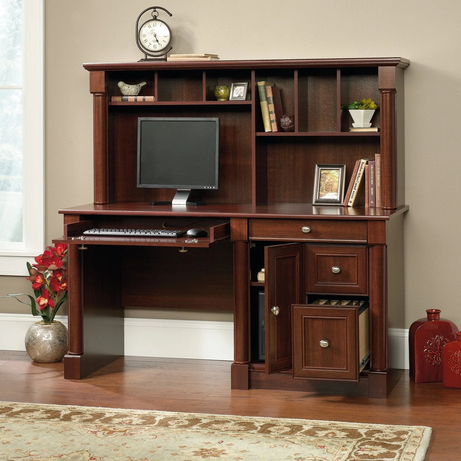 Souris Desk with Hutch - Select Cherry - Image 7