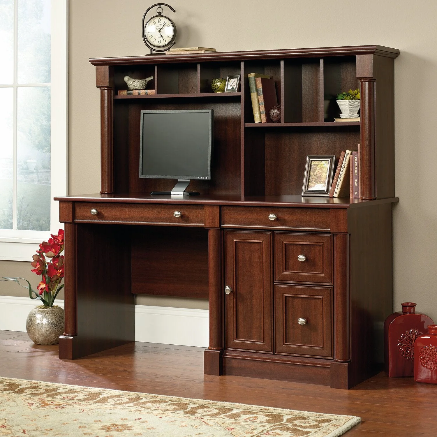 Souris Desk with Hutch - Select Cherry - Image 8