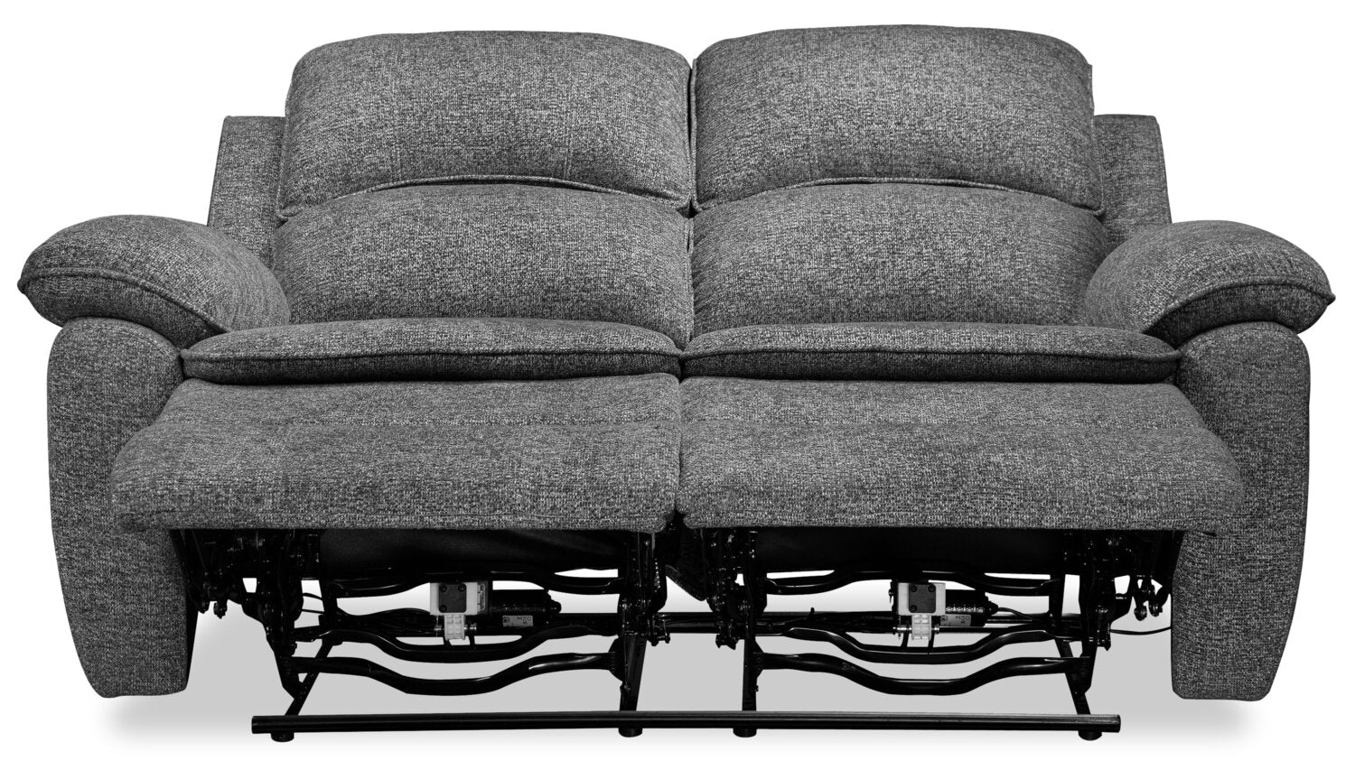 Stephen Chenille Power Reclining Loveseat - Grey - Image 4