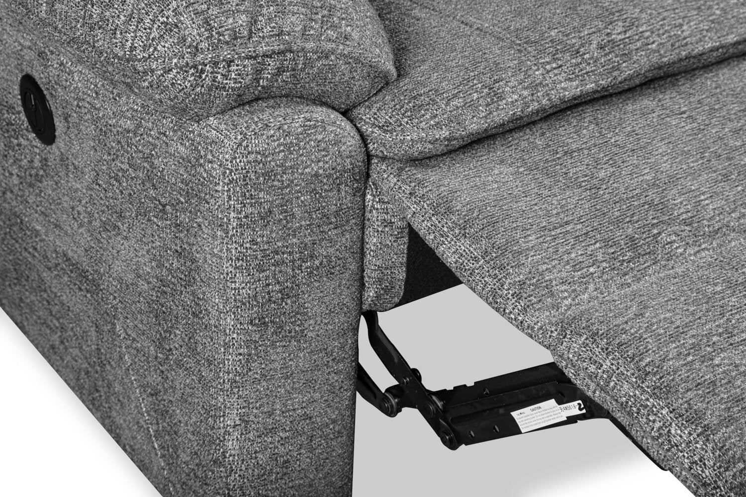 Stephen Chenille Power Reclining Loveseat - Grey - Image 9