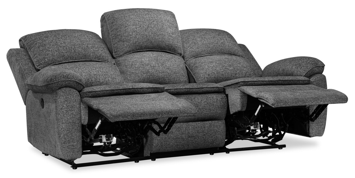 Stephen Chenille Power Reclining Sofa - Grey - Image 2