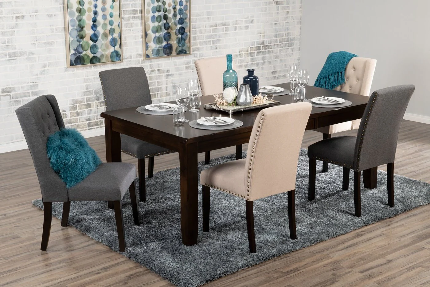 Stong Wingback Dining Chair - Taupe - Image 6
