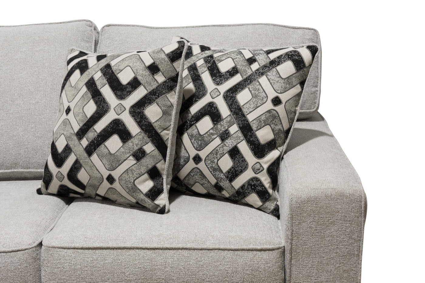 Stratford 2-Piece Brushed Linen-Look Fabric Left-Facing Sectional - Beige - Image 11