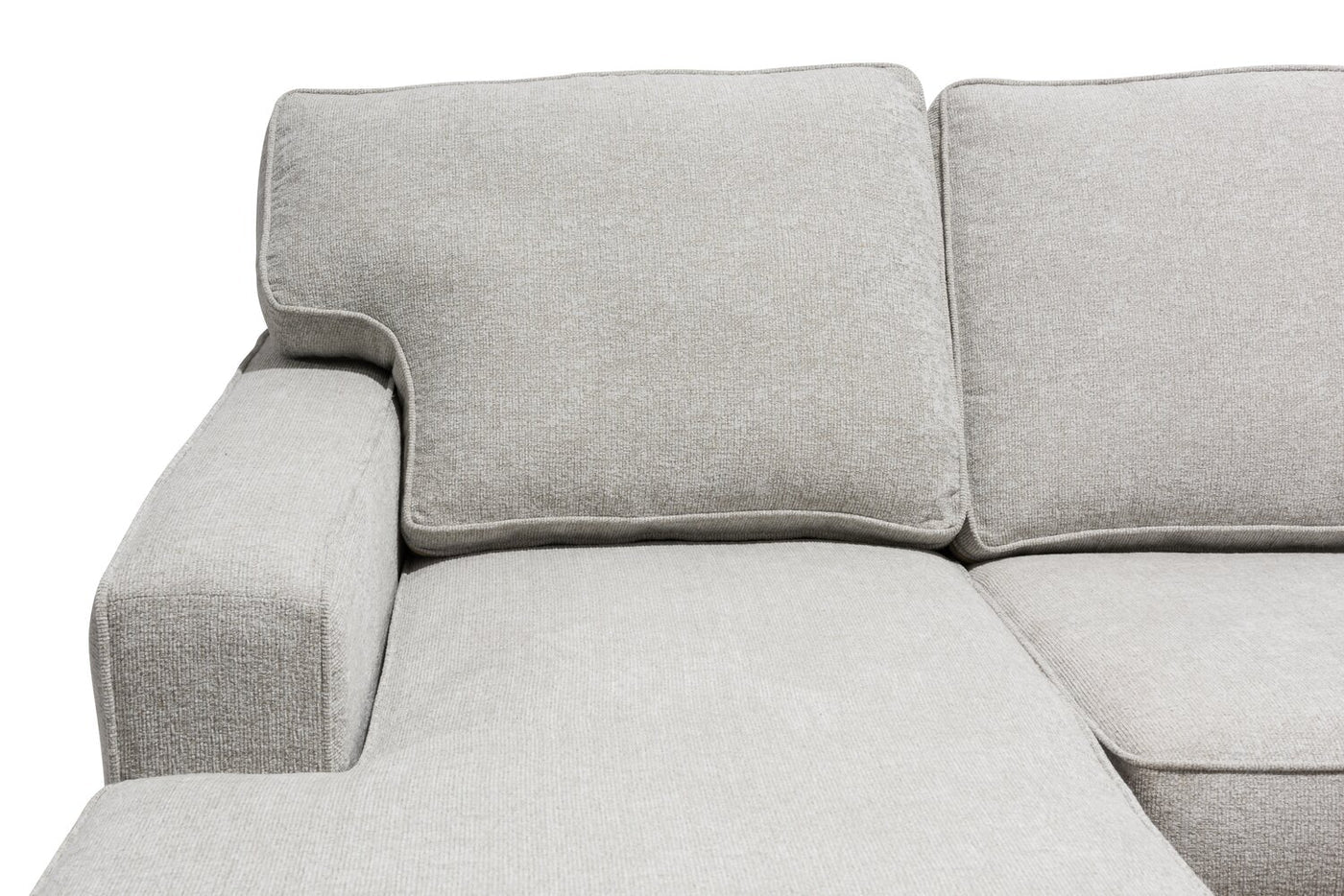 Stratford 2-Piece Brushed Linen-Look Fabric Left-Facing Sectional - Beige - Image 13