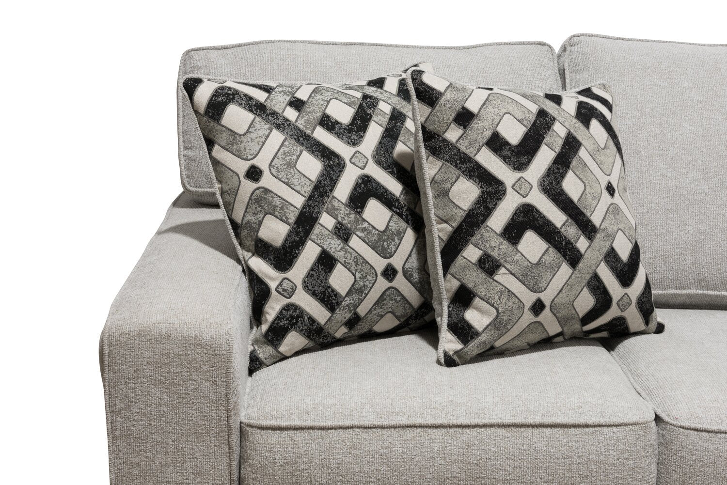 Stratford 2-Piece Brushed Linen-Look Fabric Right-Facing Sectional - Beige - Image 6