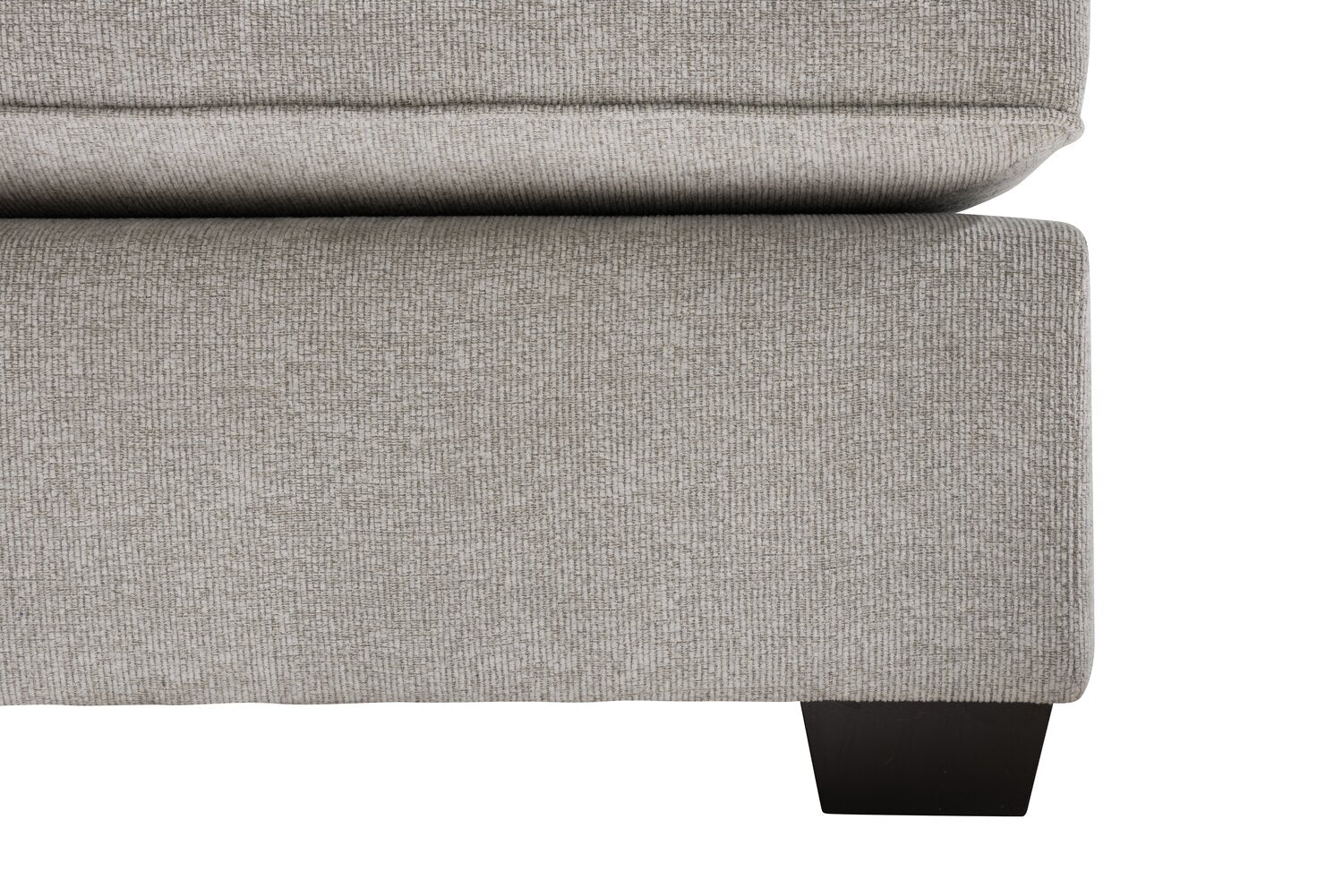 Stratford 2-Piece Brushed Linen-Look Fabric Right-Facing Sectional - Beige - Image 7