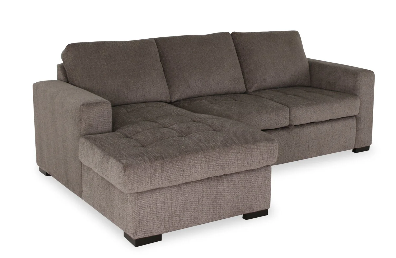 Tales 2-Piece Left-Facing Chenille Sleeper Sectional Sofa - Pewter - Image 10