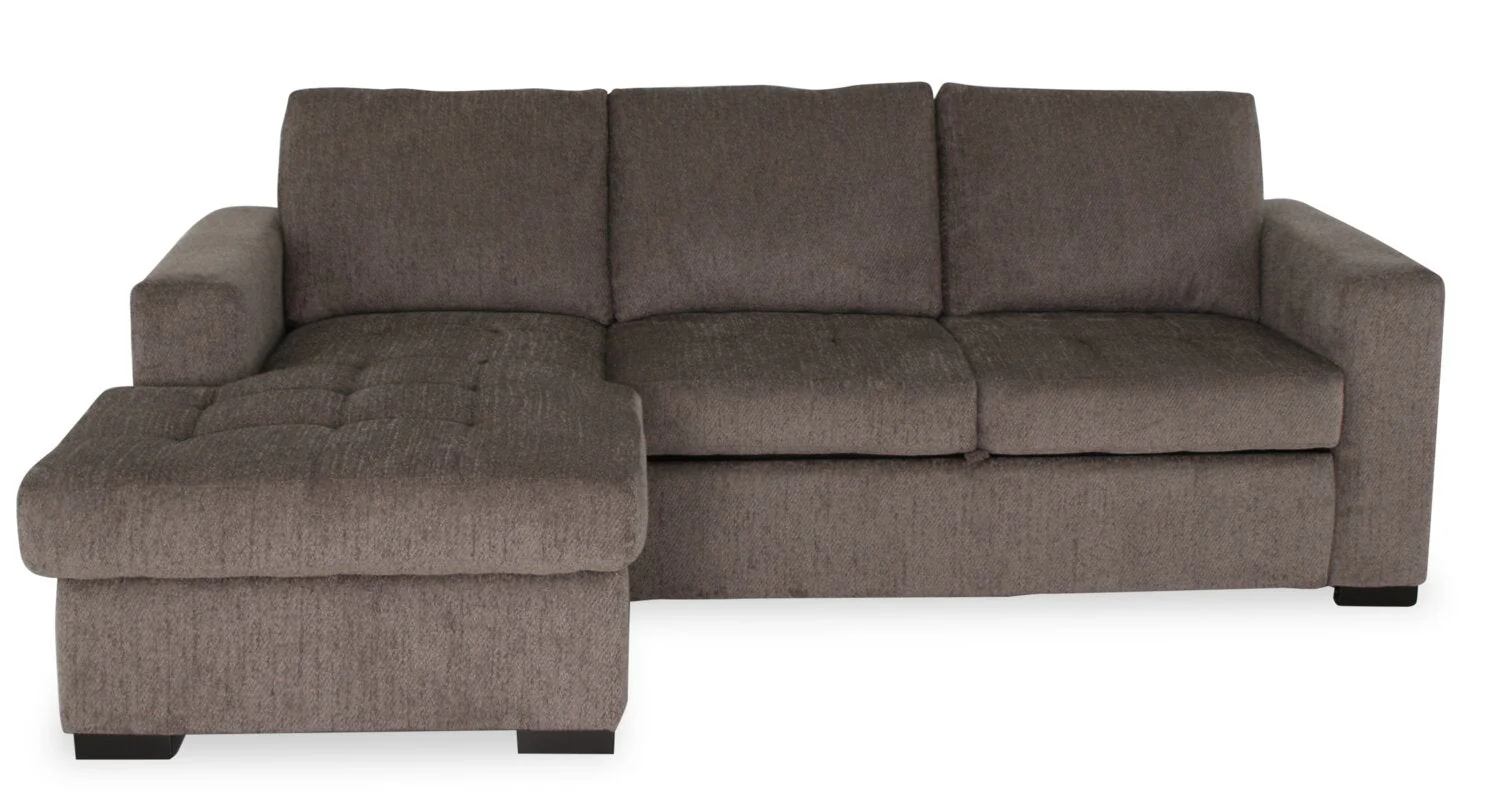 Tales 2-Piece Left-Facing Chenille Sleeper Sectional Sofa - Pewter - Image 9