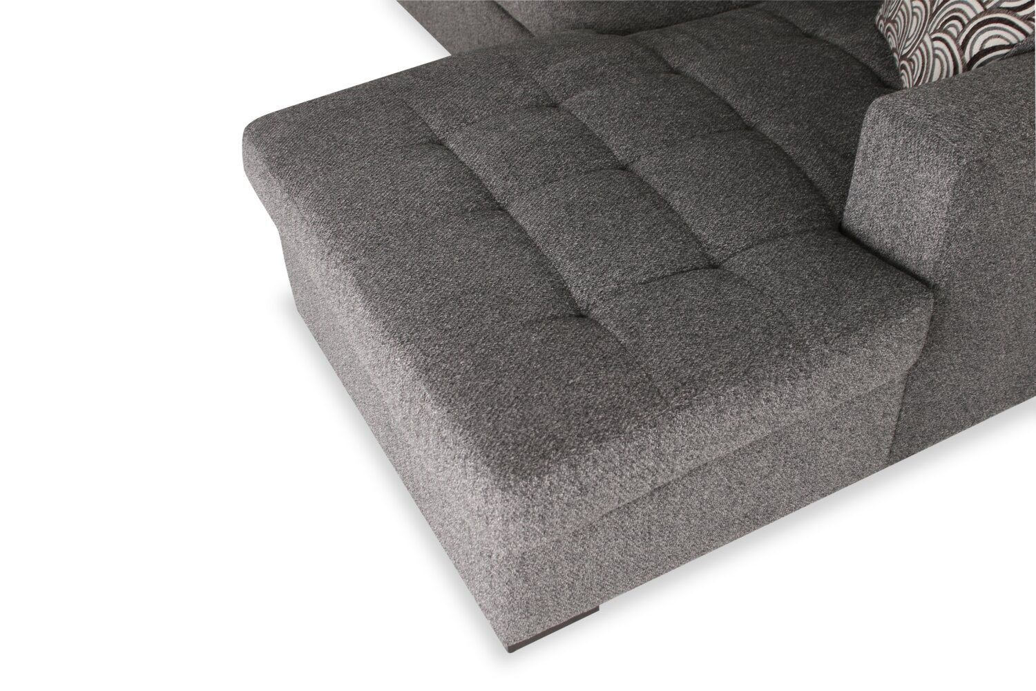 Tales 2-Piece Right-Facing Chenille Sleeper Sectional Sofa - Pepper - Image 14