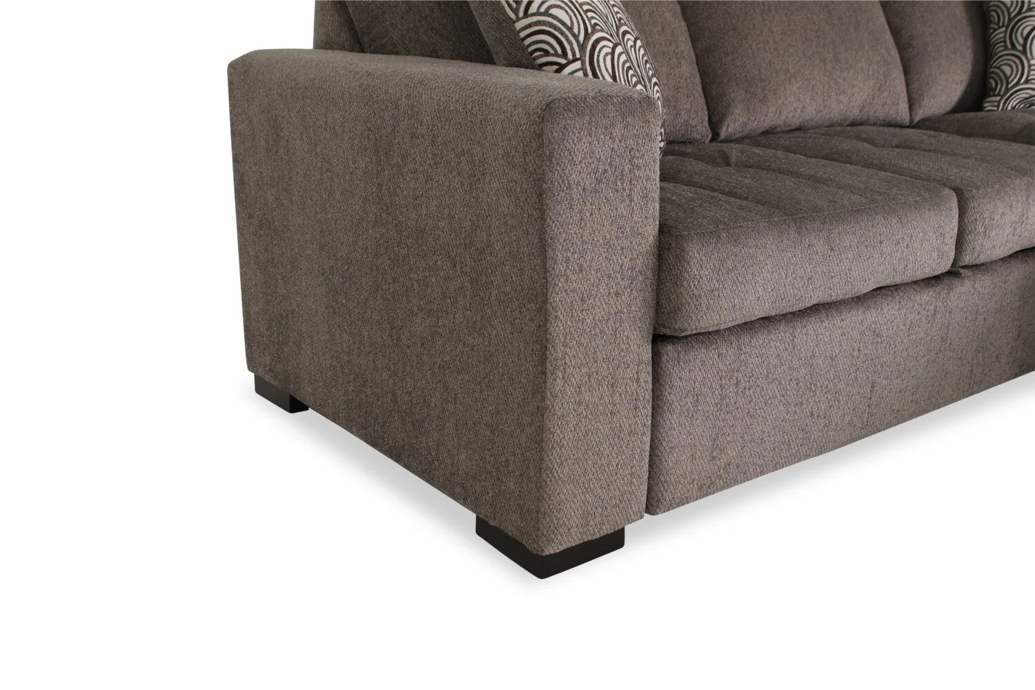 Tales 2-Piece Right-Facing Chenille Sleeper Sectional Sofa - Pewter - Image 13