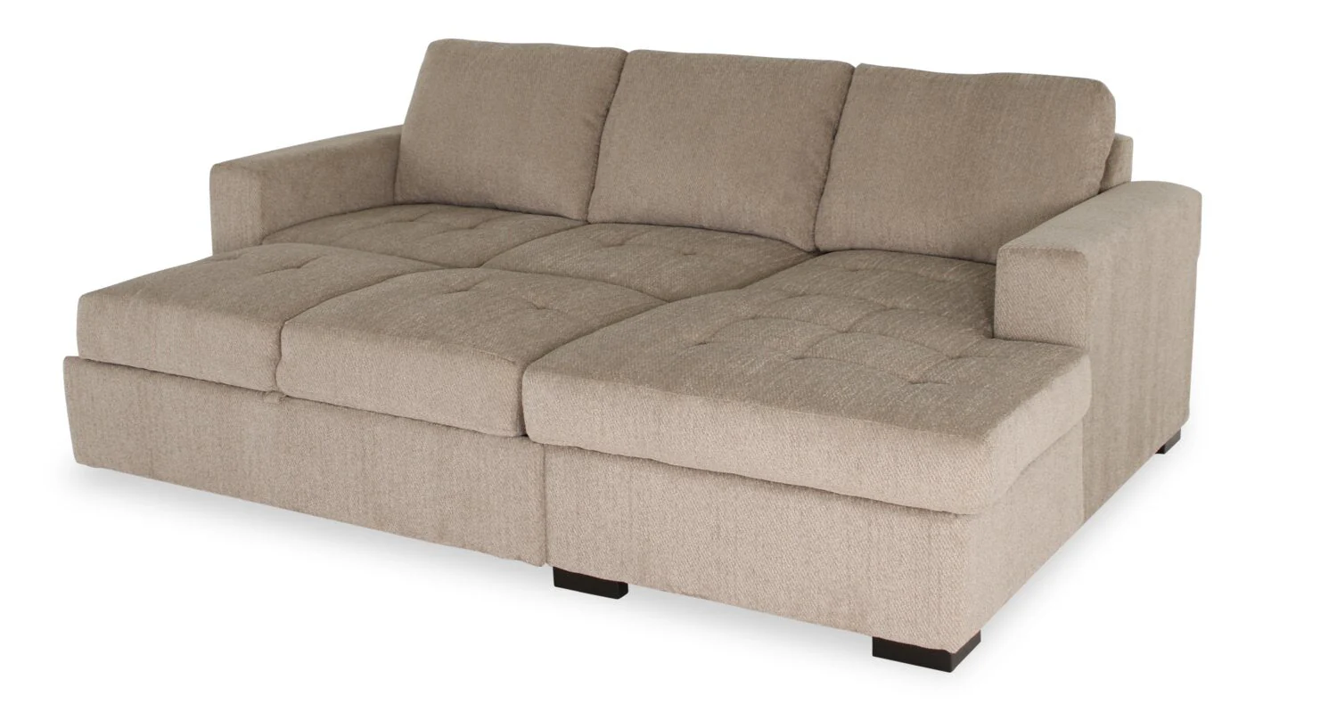 Tales 2-Piece Right-Facing Chenille Sleeper Sectional Sofa - Platinum - Image 7