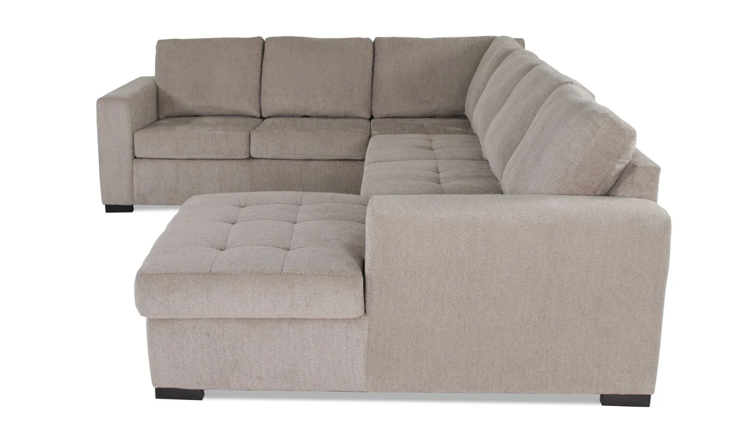 Tales 3-Piece Right-Facing Chenille Sleeper Sectional Sofa - Platinum - Image 8