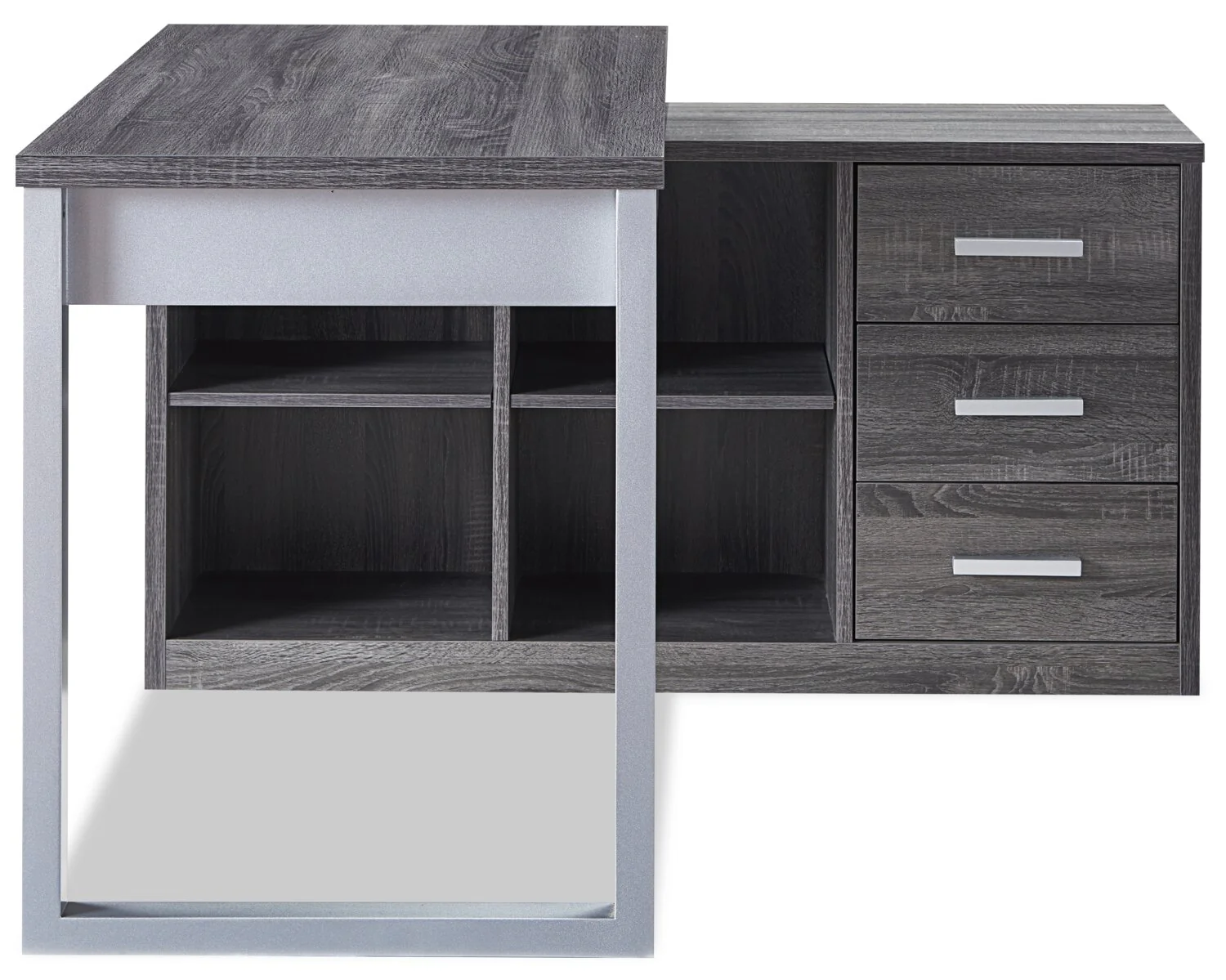 Tempest Reversible Corner Desk - Distressed Grey - Image 2