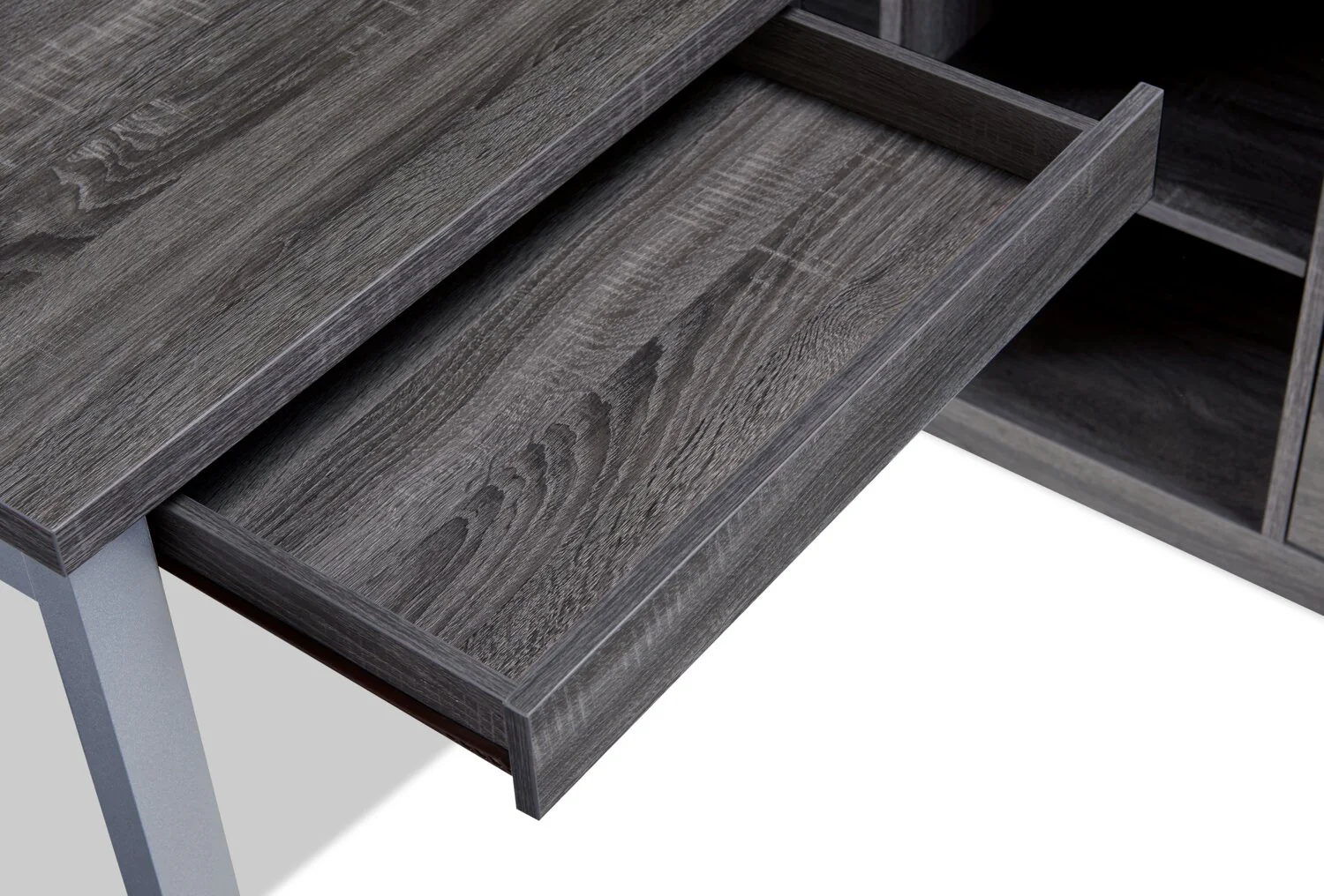 Tempest Reversible Corner Desk - Distressed Grey - Image 5