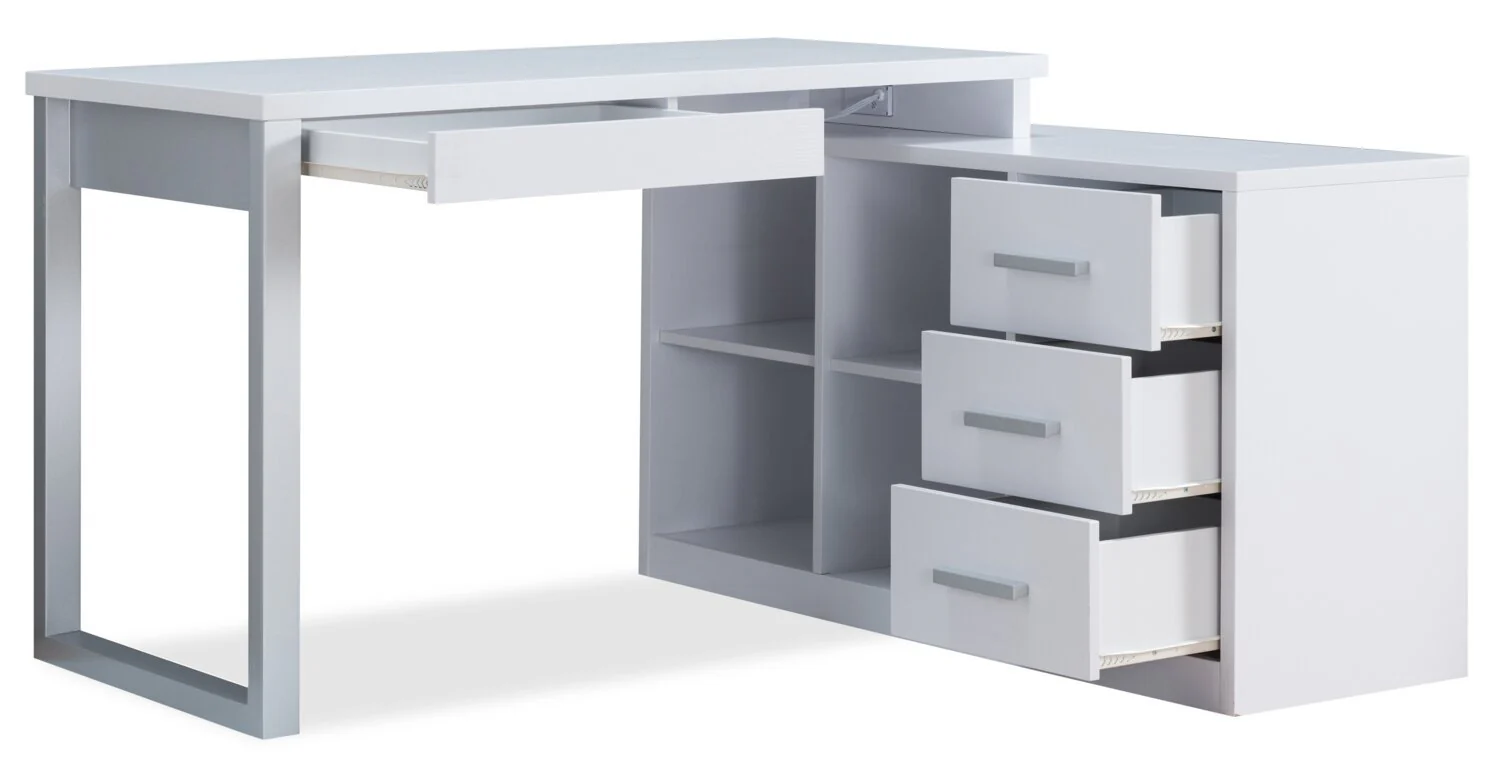 Tempest Reversible Corner Desk - White