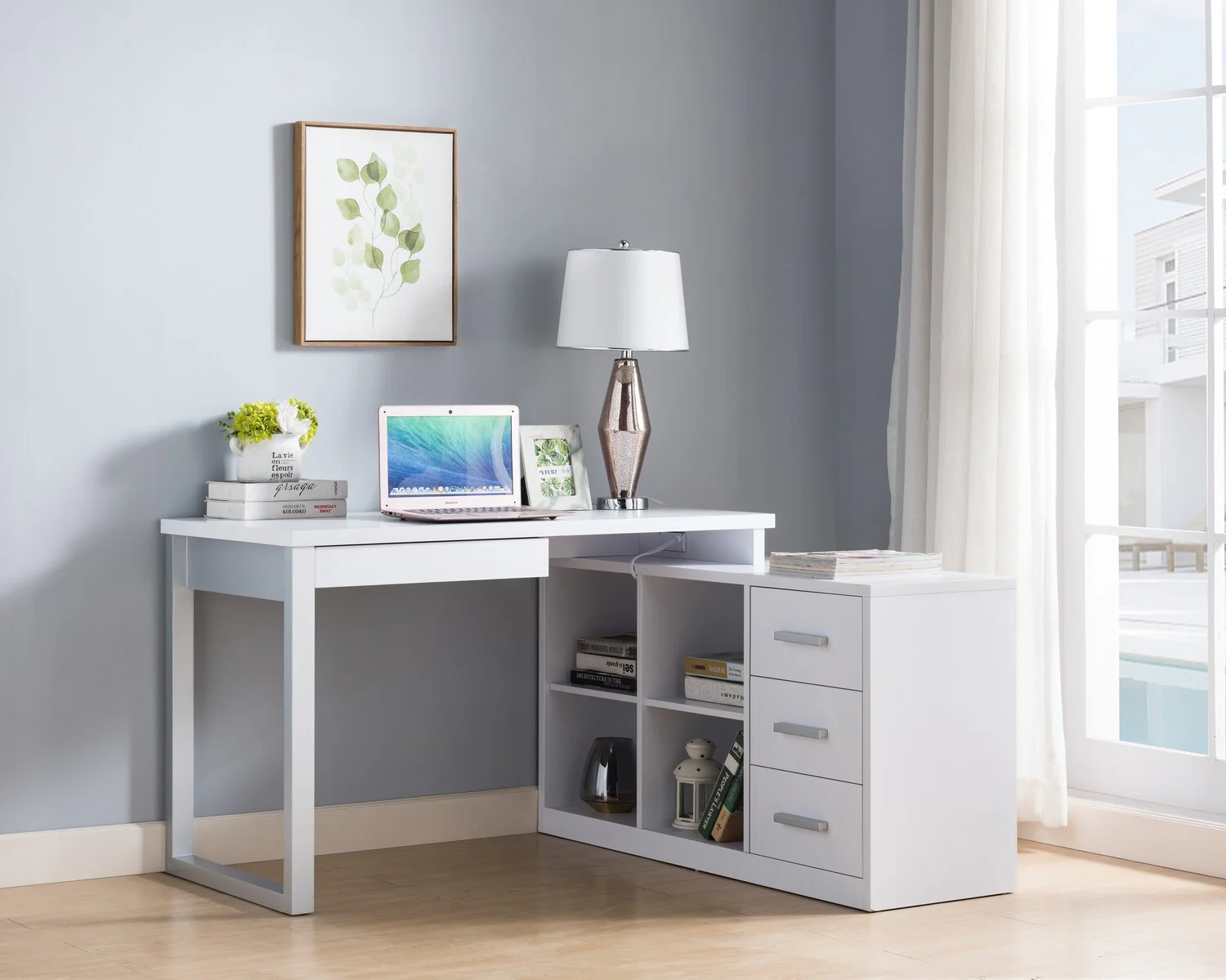 Tempest Reversible Corner Desk - White - Image 7