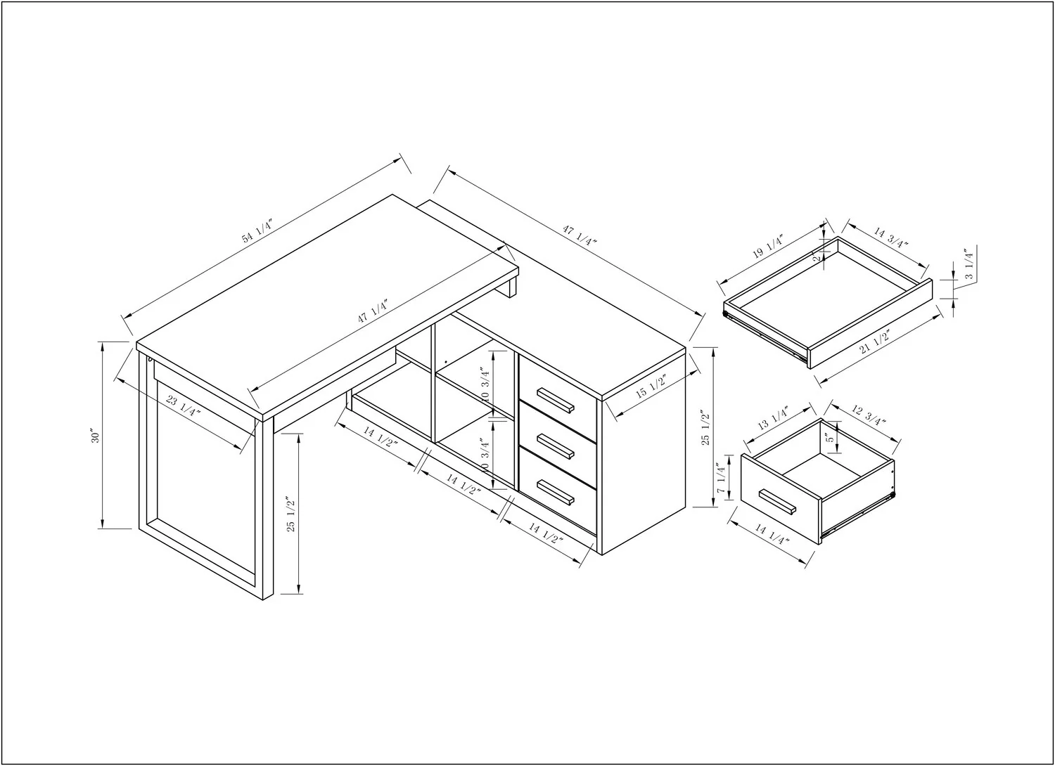 Tempest Reversible Corner Desk - White - Image 9