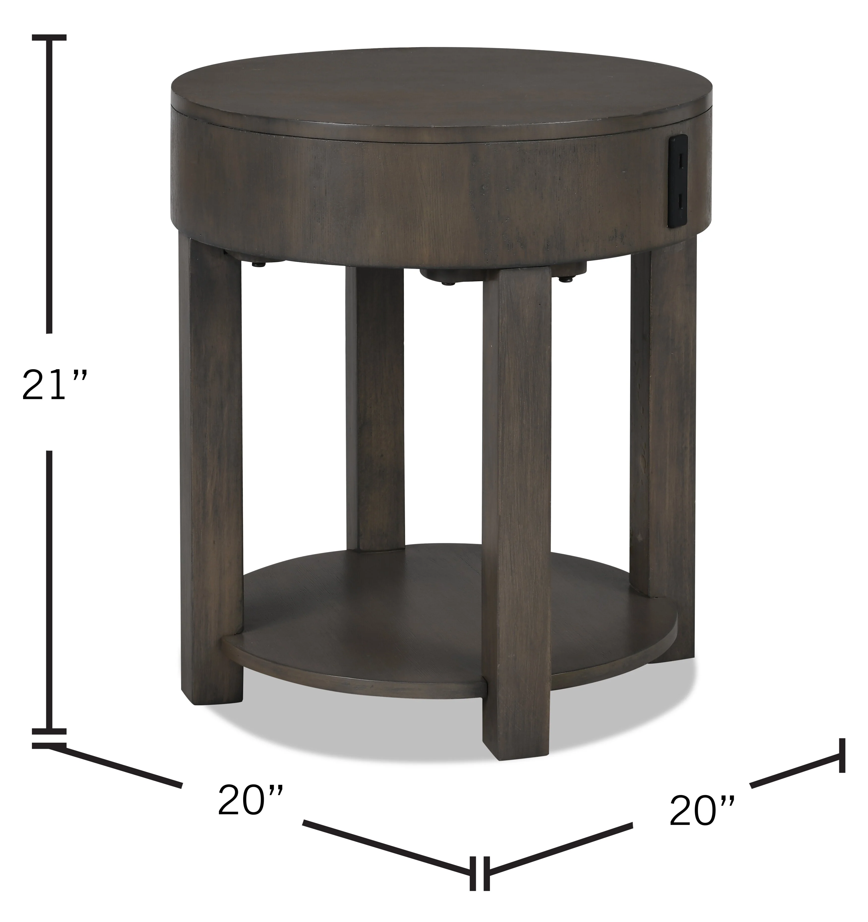 Tenile End Table with USB - Image 5