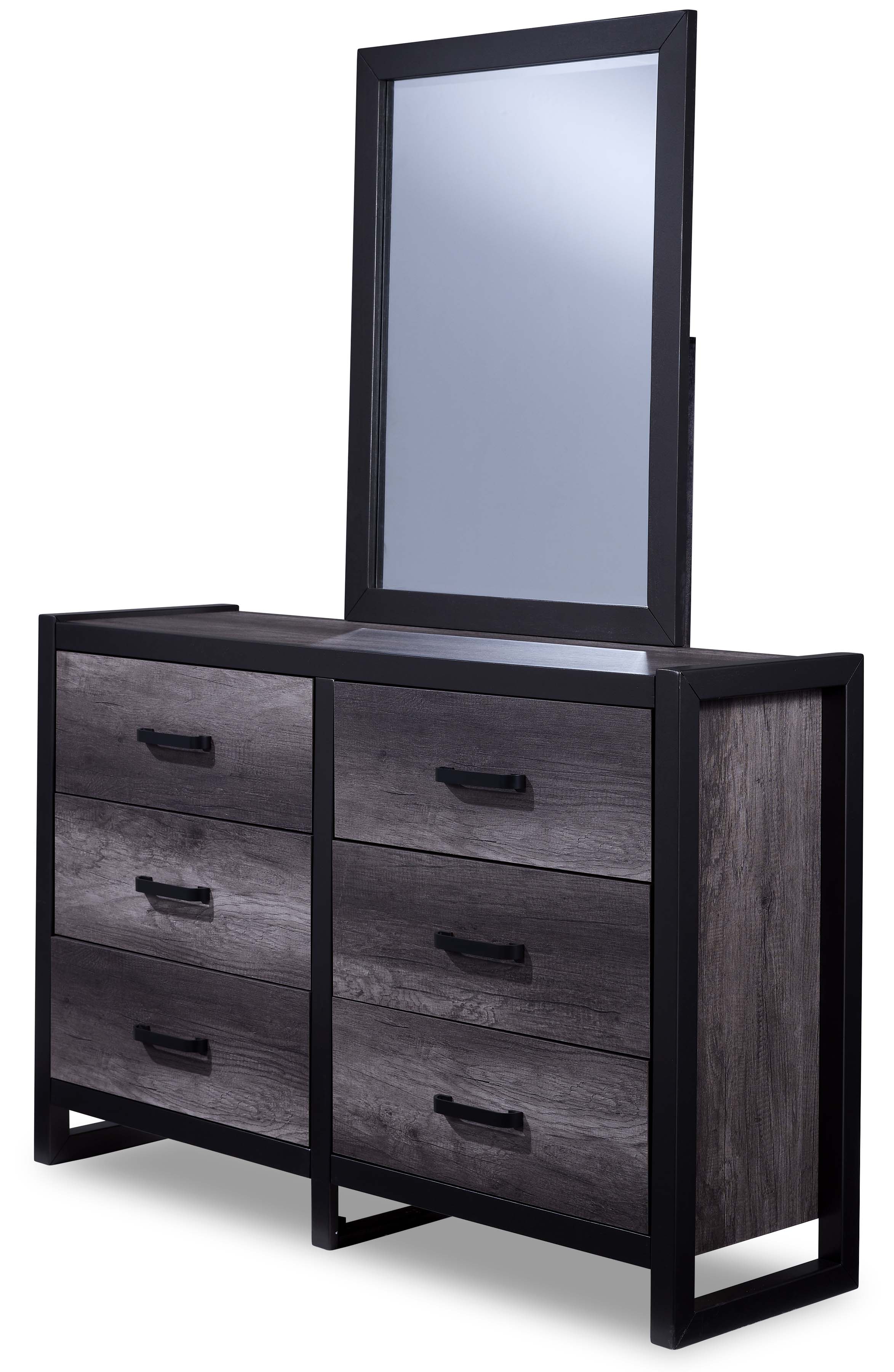 Terreno 6-Piece Full Bookcase Bedroom Set - Grey - Image 4