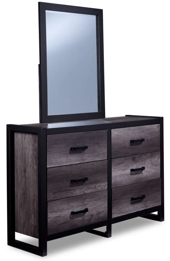 Terreno 6-Piece Twin Bookcase Bedroom Set - Grey - Image 6