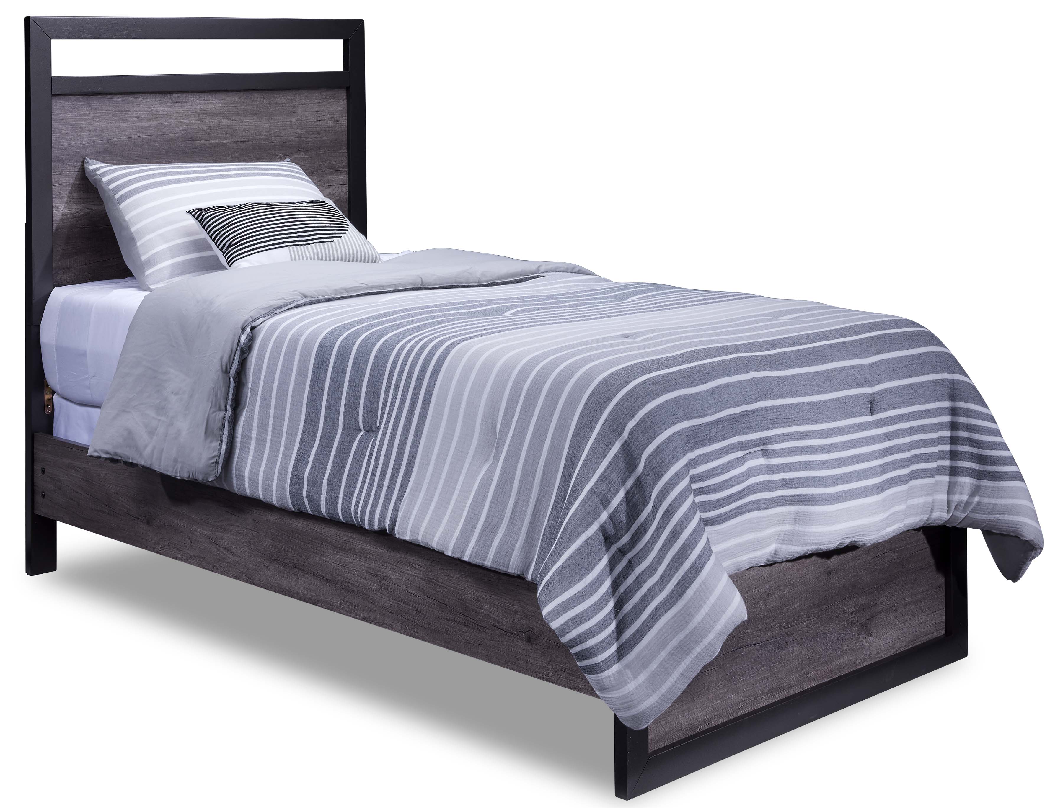 Terreno 6-Piece Twin Panel Bedroom Set - Grey - Image 2