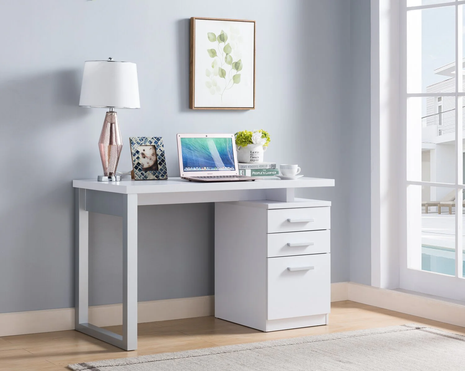 Tessie Reversible Desk - White - Image 7