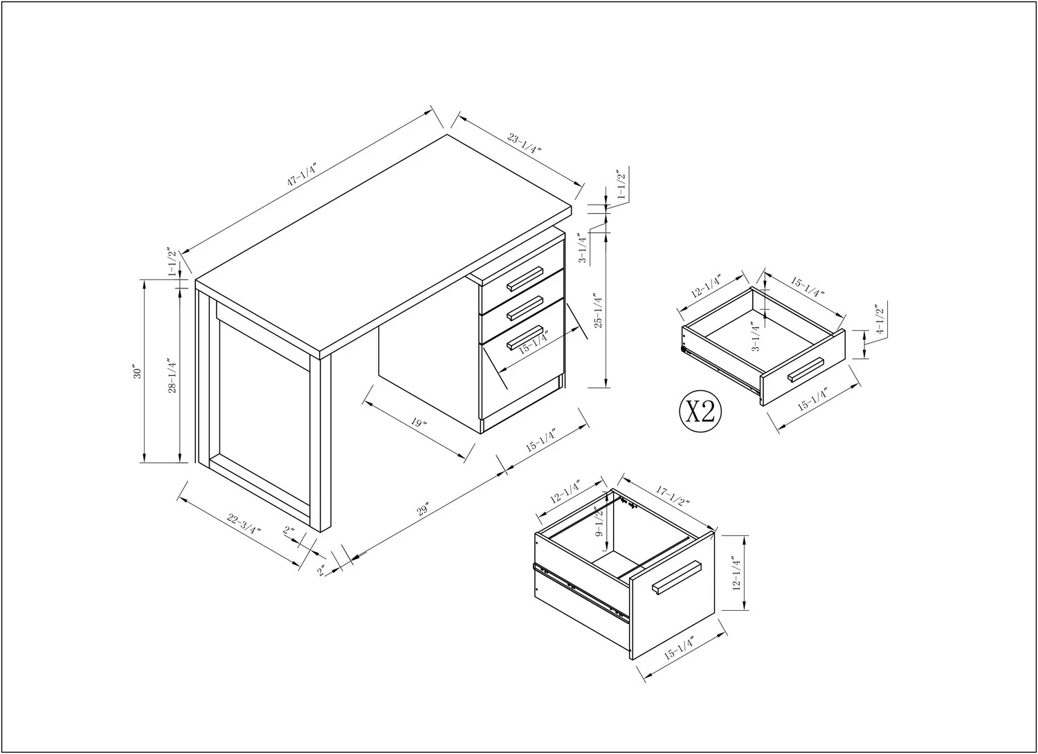 Tessie Reversible Desk - White - Image 9